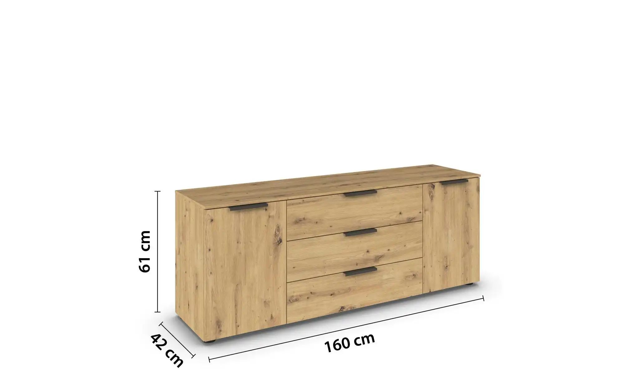 Sideboard ¦ holzfarben ¦ Maße (cm): B: 160 H: 61 Kommoden & Sideboards > Si günstig online kaufen