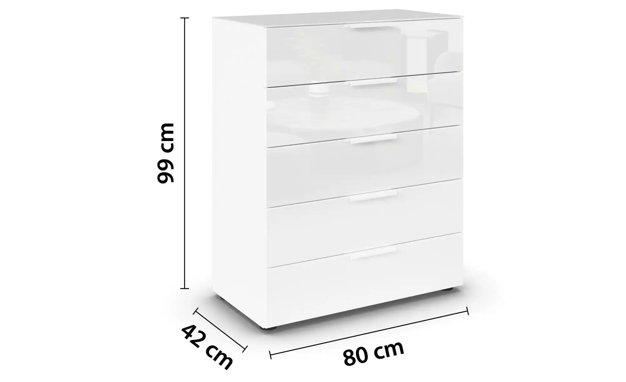 Kommode ¦ weiß ¦ Maße (cm): B: 80 H: 99 Kommoden & Sideboards > Kommoden - günstig online kaufen