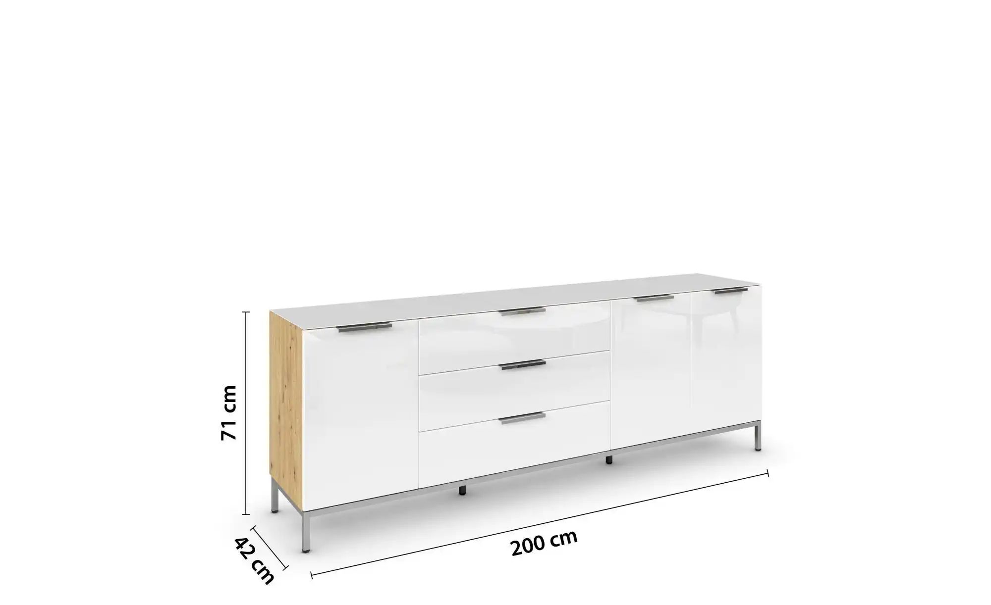 Sideboard  Frome ¦ holzfarben ¦ Maße (cm): B: 199 H: 72 Kommoden & Sideboar günstig online kaufen