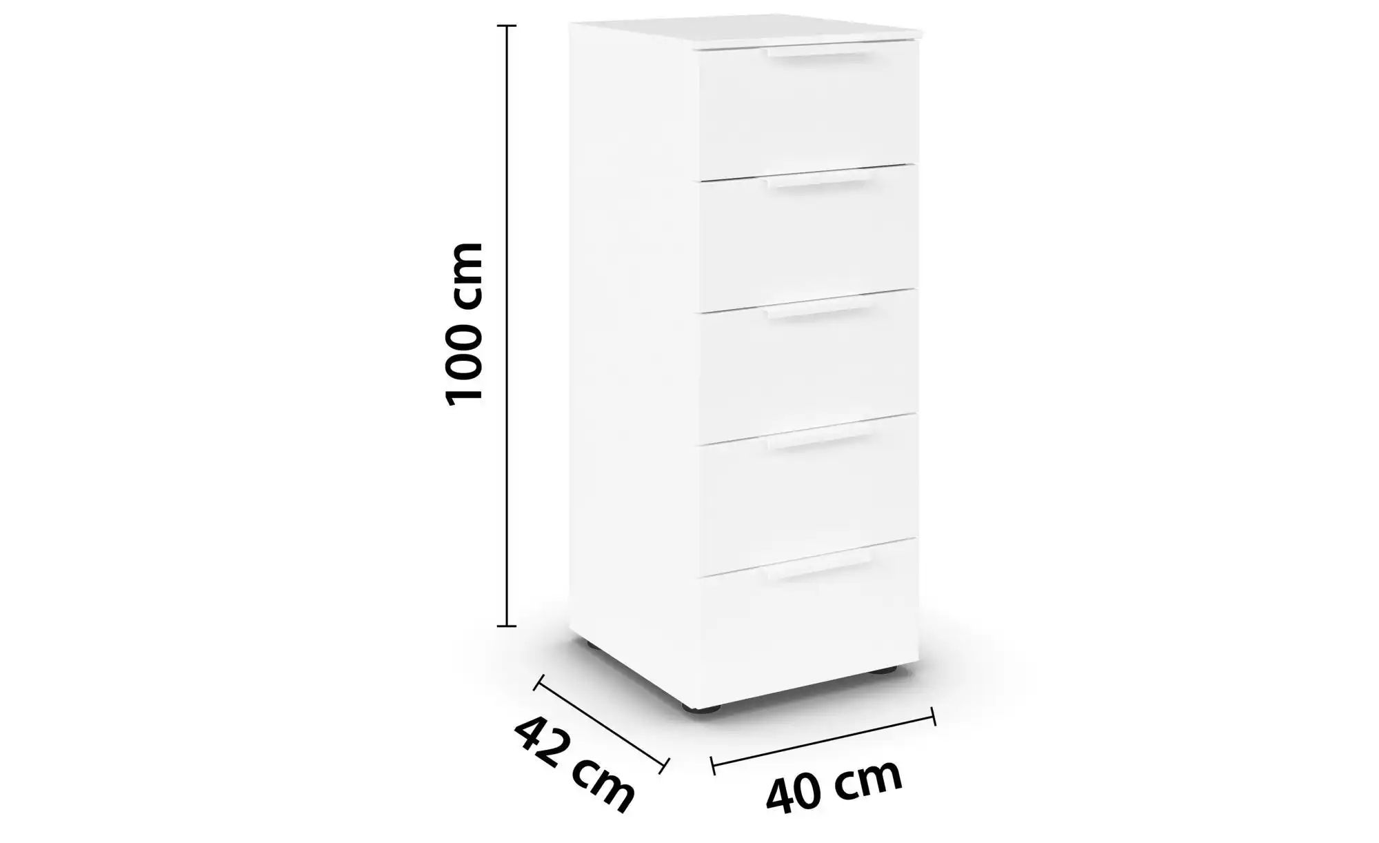 Kommode  Flipp ¦ weiß ¦ Maße (cm): B: 40 H: 100 Kommoden & Sideboards > Kom günstig online kaufen