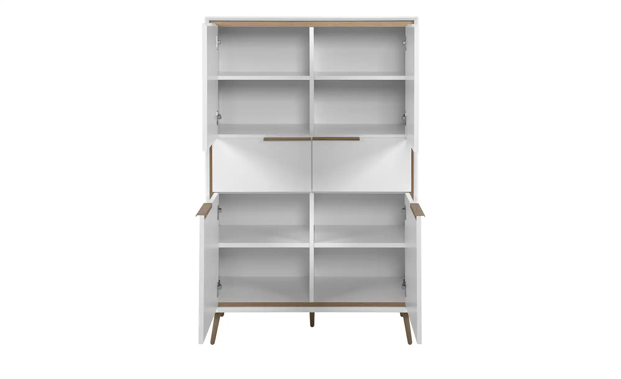 Highboard  Arluno ¦ weiß ¦ Maße (cm): B: 90 H: 140 T: 38 Kommoden & Sideboa günstig online kaufen