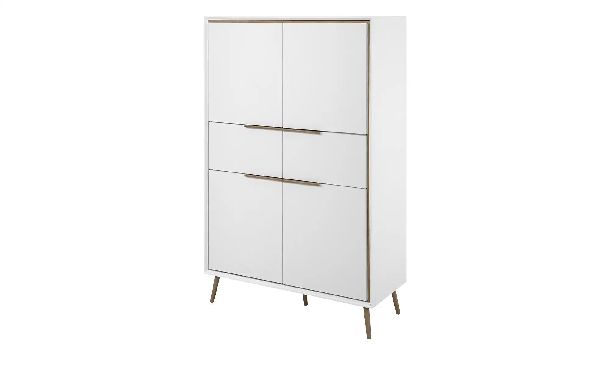 Highboard  Arluno ¦ weiß ¦ Maße (cm): B: 90 H: 140 T: 38 Kommoden & Sideboa günstig online kaufen