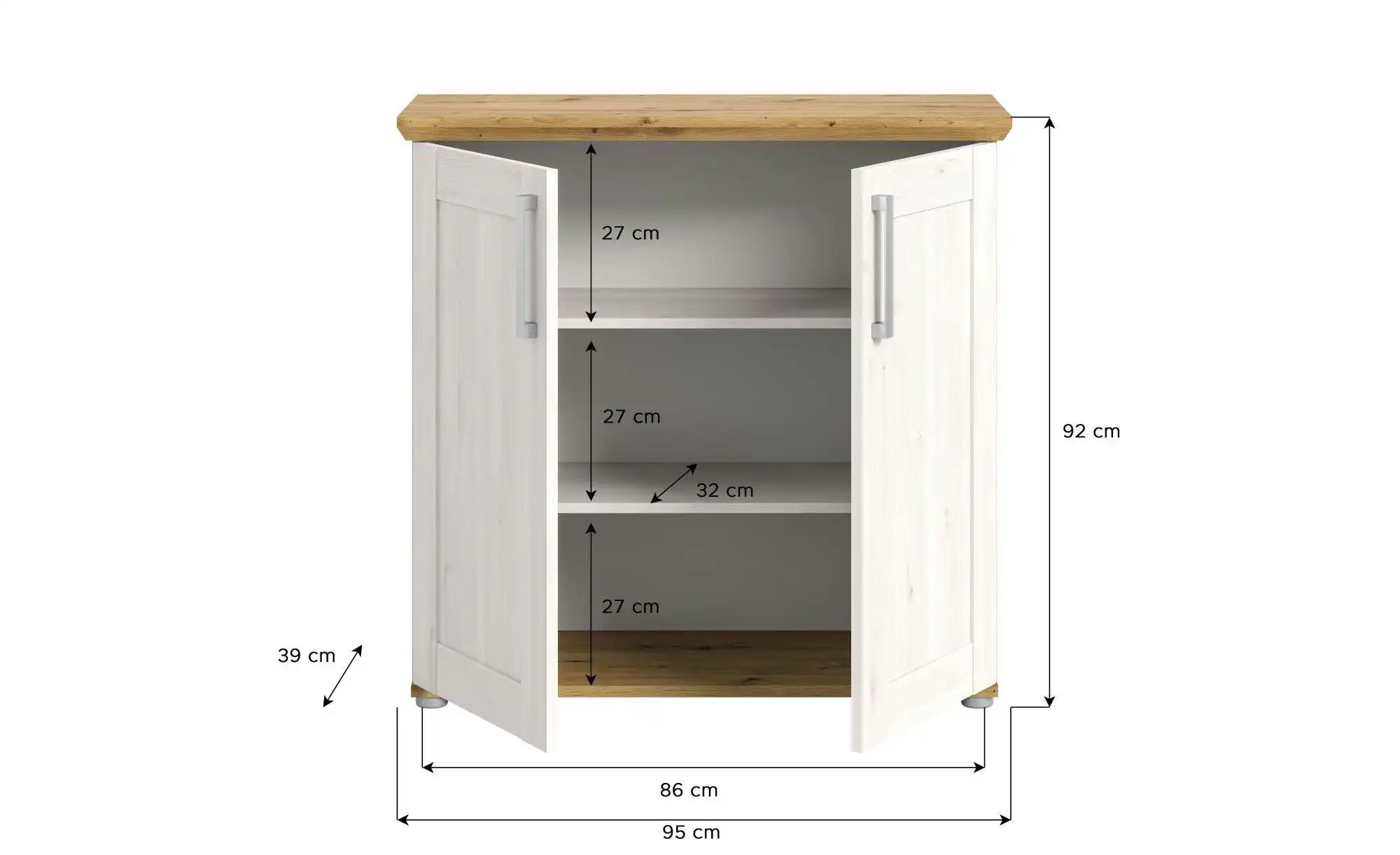 Thumbnail - Kommode Verona ¦ holzfarben ¦ Maße (cm): B: 95 H: 92 T: 39.0 Kommoden & Sideboards > Kommoden - Höffner