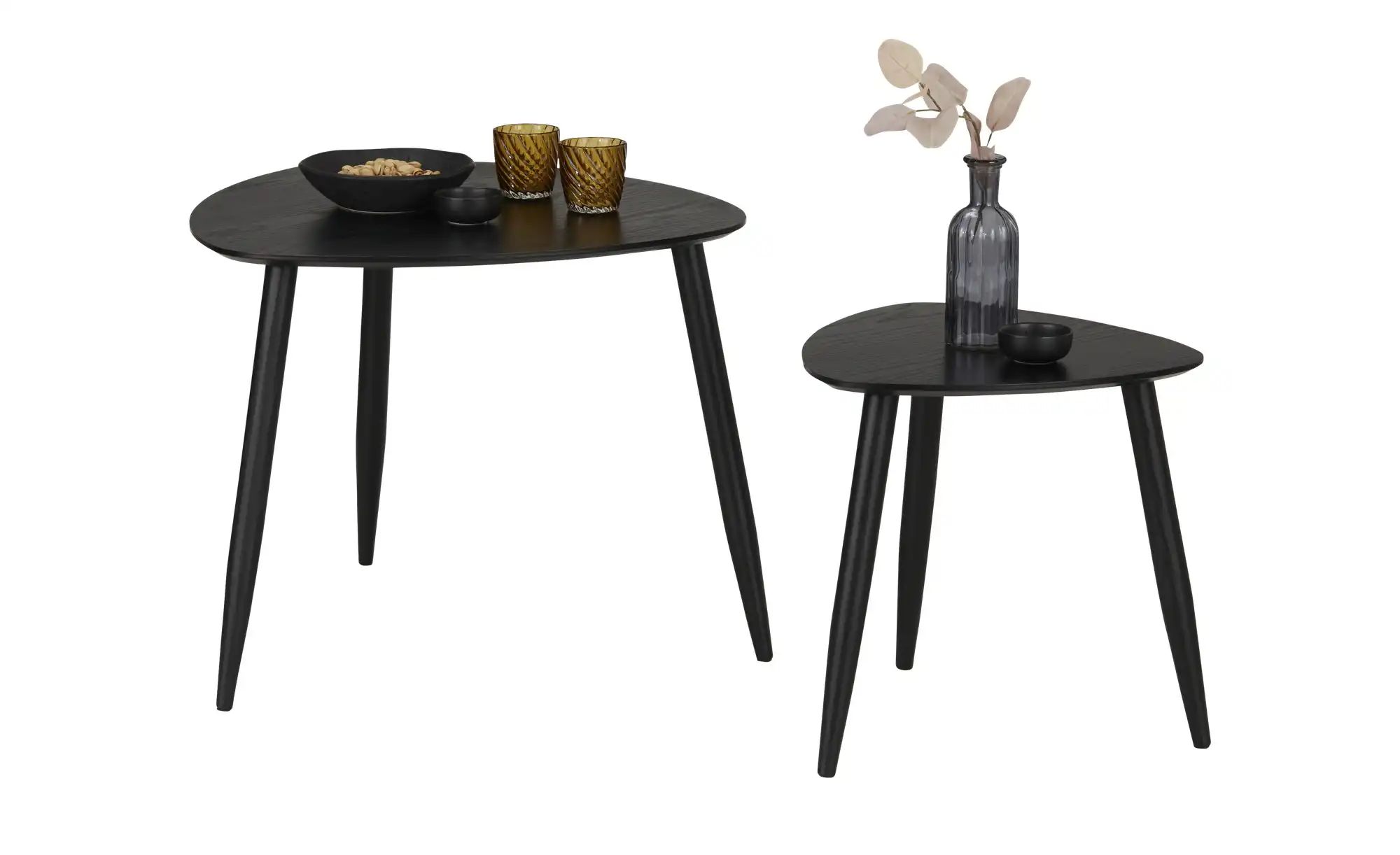 Beistelltisch 2er Set  Bamboo ¦ schwarz ¦ Maße (cm): B: 59 H: 48 Tische > B günstig online kaufen