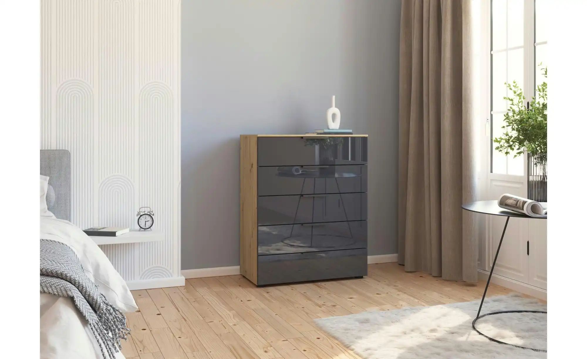 Kommode ¦ schwarz ¦ Maße (cm): B: 80 H: 100 Kommoden & Sideboards > Kommode günstig online kaufen