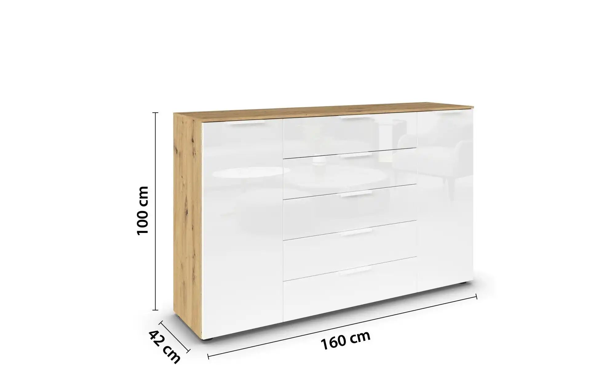 Sideboard ¦ holzfarben ¦ Maße (cm): B: 160 H: 100 Kommoden & Sideboards > S günstig online kaufen