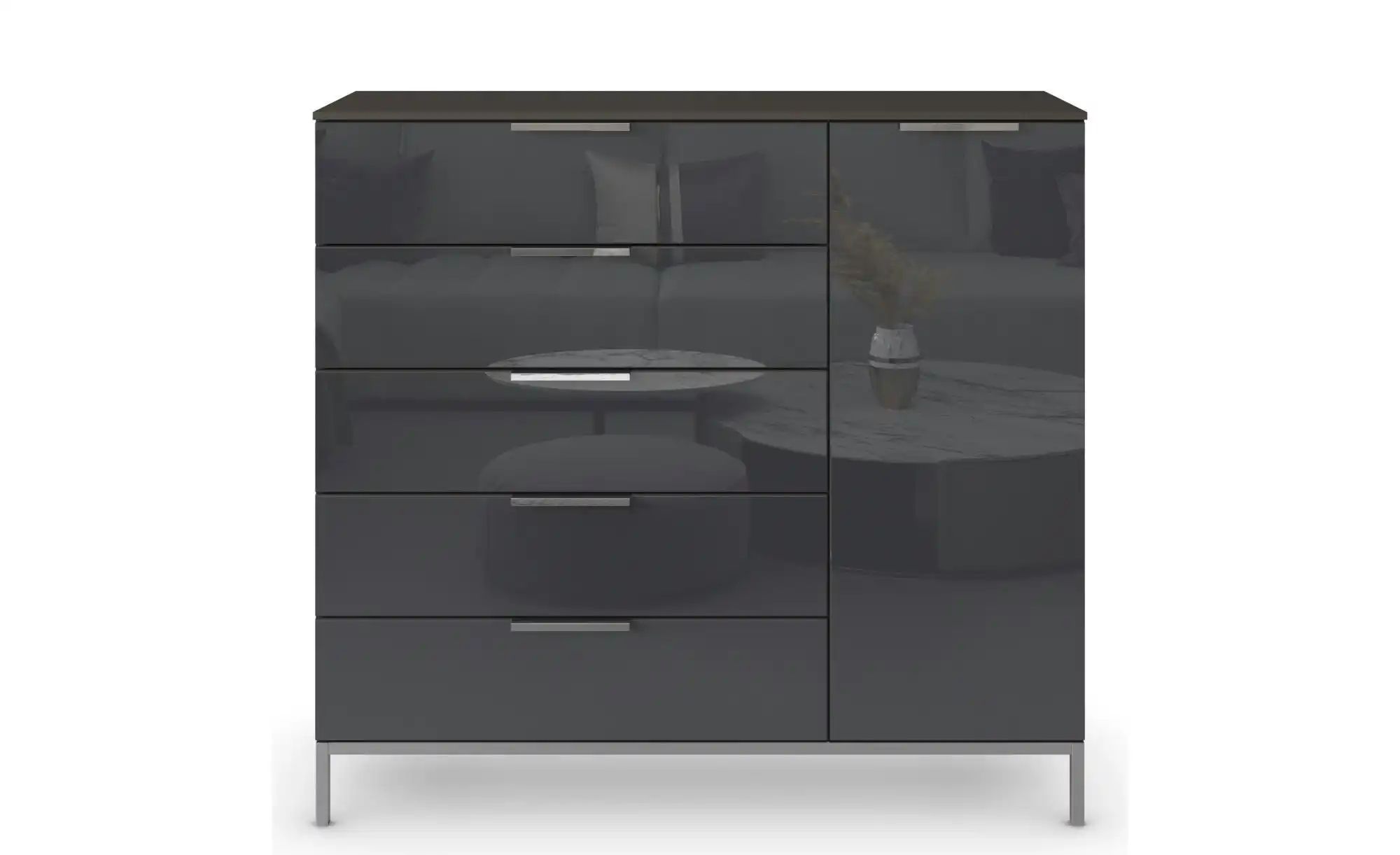 Sideboard ¦ schwarz ¦ Maße (cm): B: 120 H: 111 Kommoden & Sideboards > Side günstig online kaufen