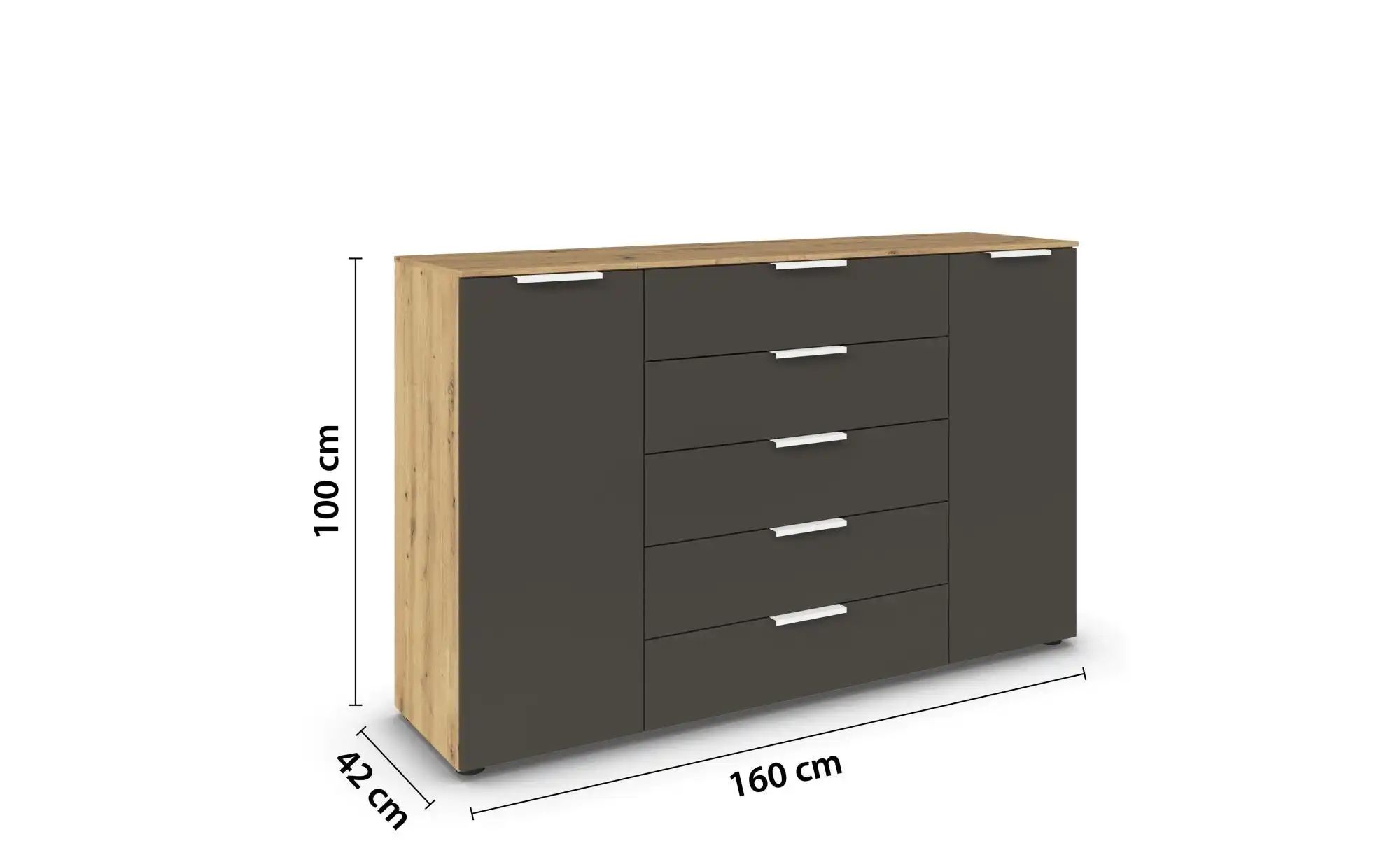 Sideboard ¦ holzfarben ¦ Maße (cm): B: 160 H: 100 Kommoden & Sideboards > S günstig online kaufen