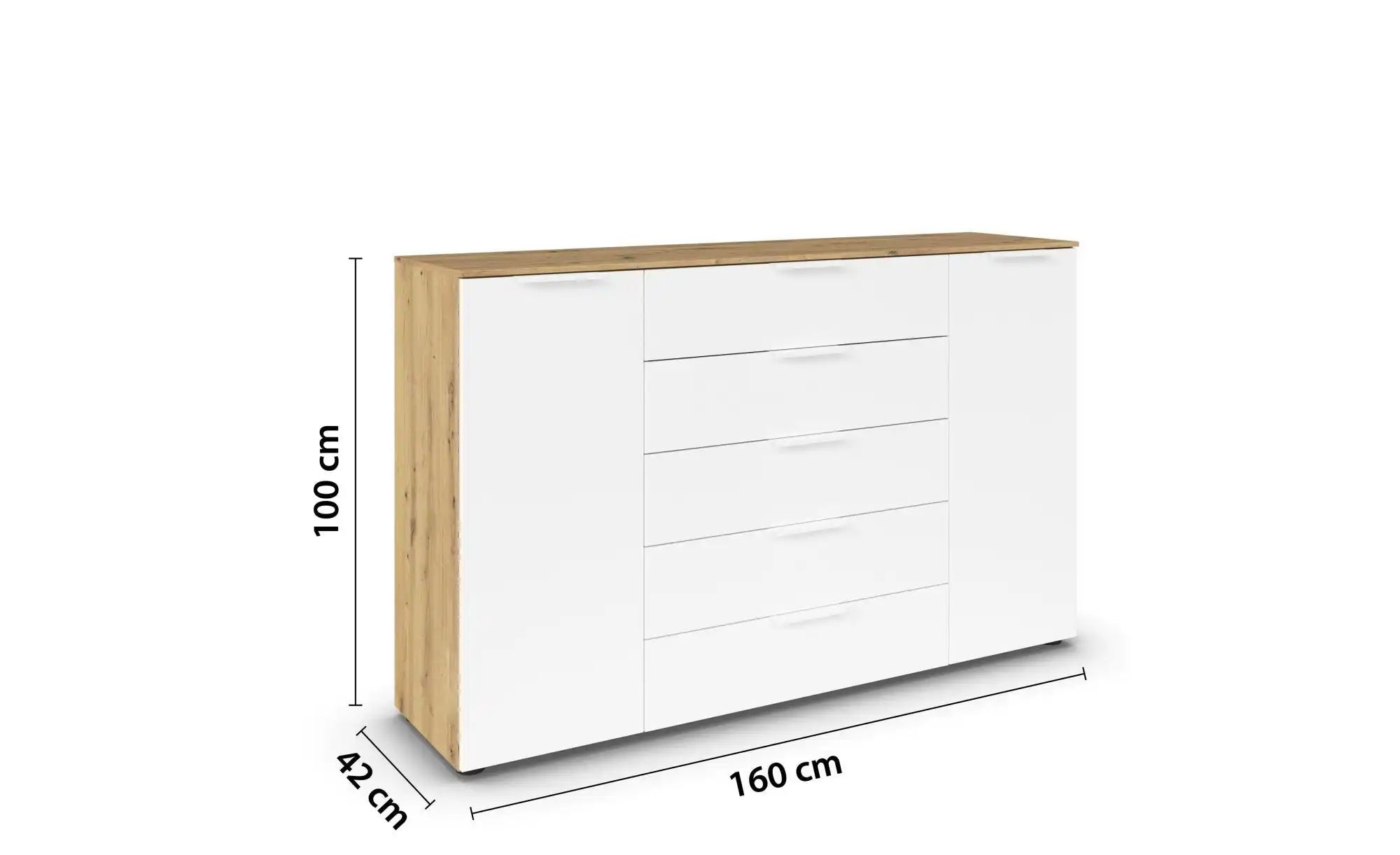 Sideboard ¦ holzfarben ¦ Maße (cm): B: 160 H: 100 Kommoden & Sideboards > S günstig online kaufen