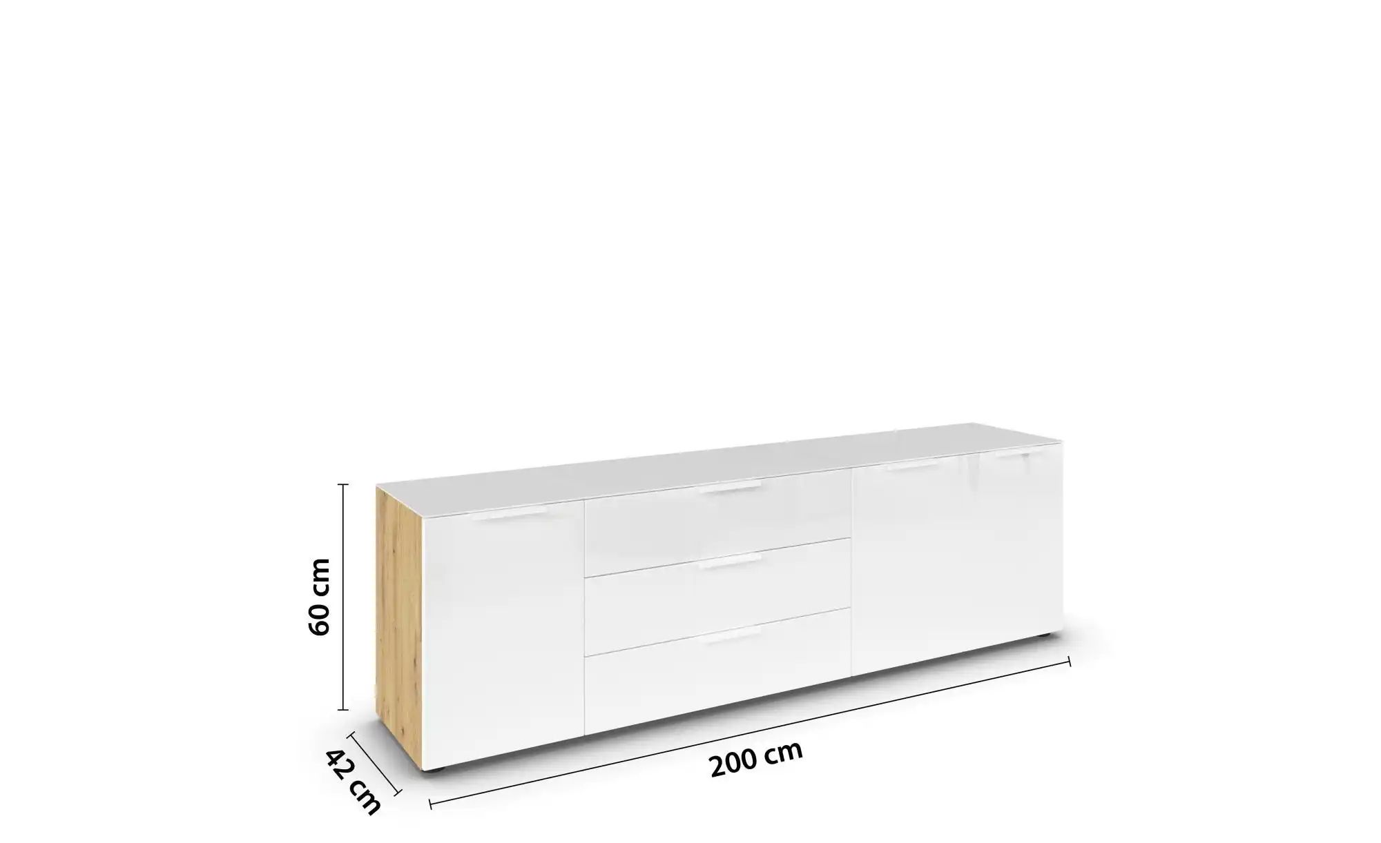 Sideboard  Fllipp ¦ holzfarben ¦ Maße (cm): B: 199 H: 60 Kommoden & Sideboa günstig online kaufen