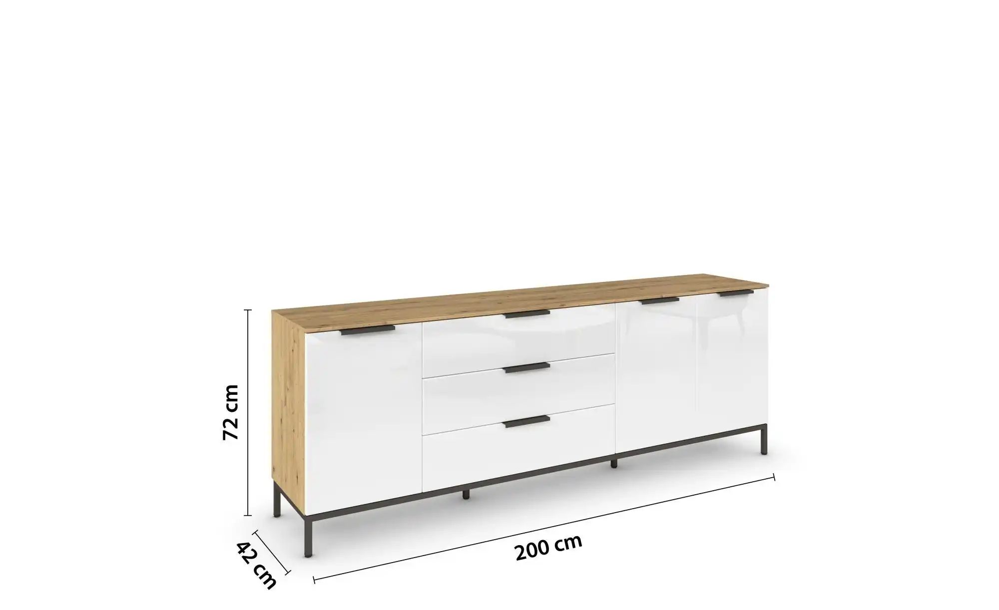 Thumbnail - Sideboard  Frome ¦ holzfarben ¦ Maße (cm): B: 199 H: 72 Kommoden & Sideboards > Sideboards - Höffner