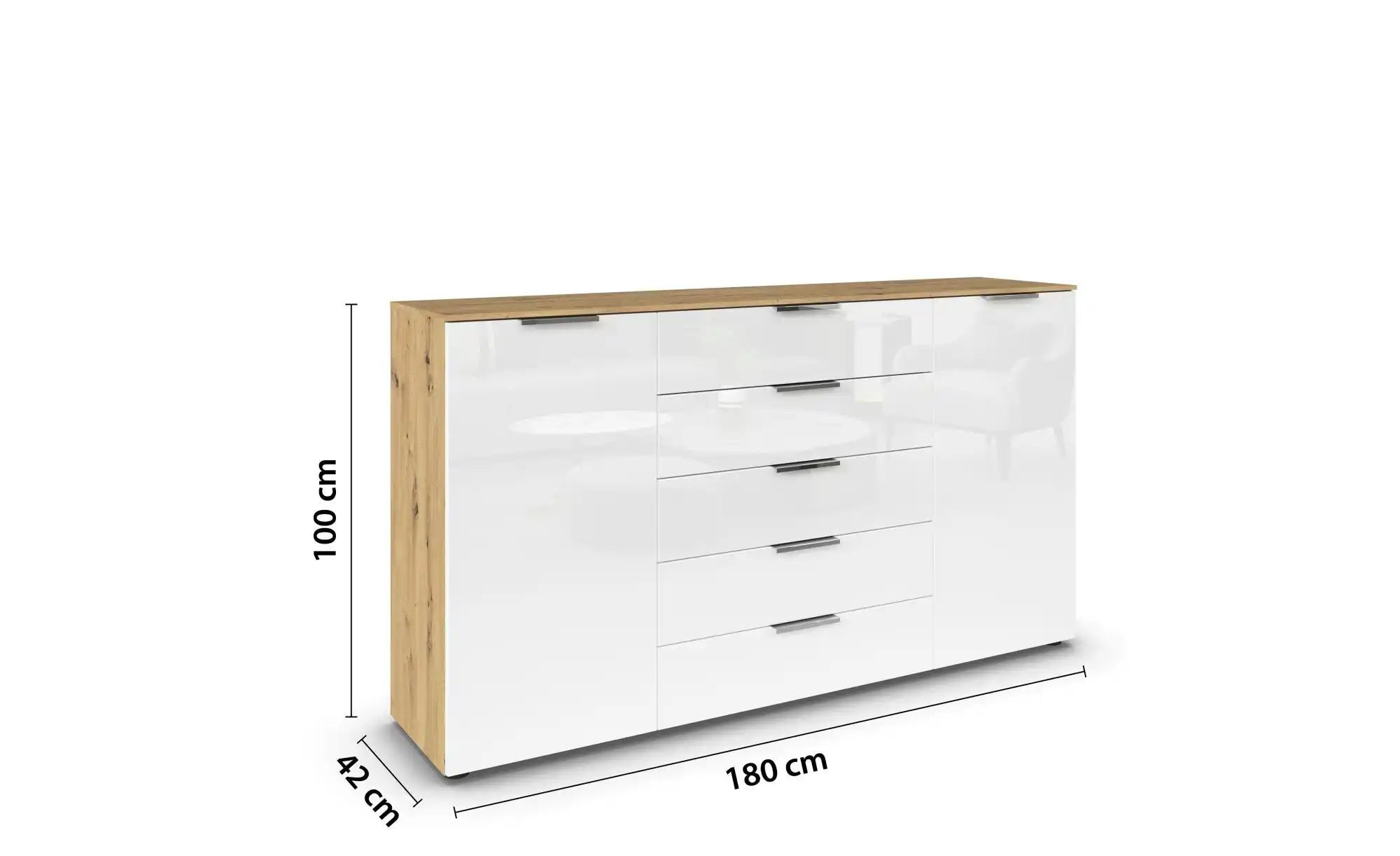 Sideboard ¦ holzfarben ¦ Maße (cm): B: 180 H: 100 Kommoden & Sideboards > S günstig online kaufen