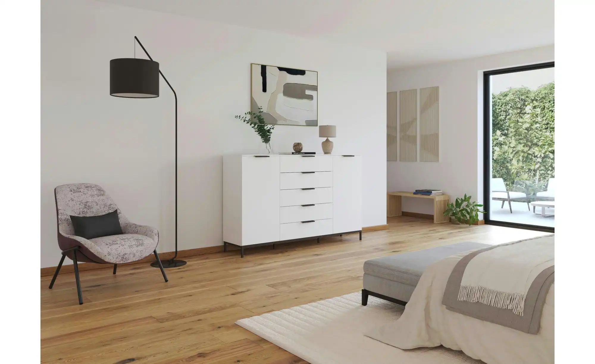 Thumbnail - Highboard  Frome ¦ weiß ¦ Maße (cm): B: 180 H: 111 Kommoden & Sideboards > Highboards - Höffner