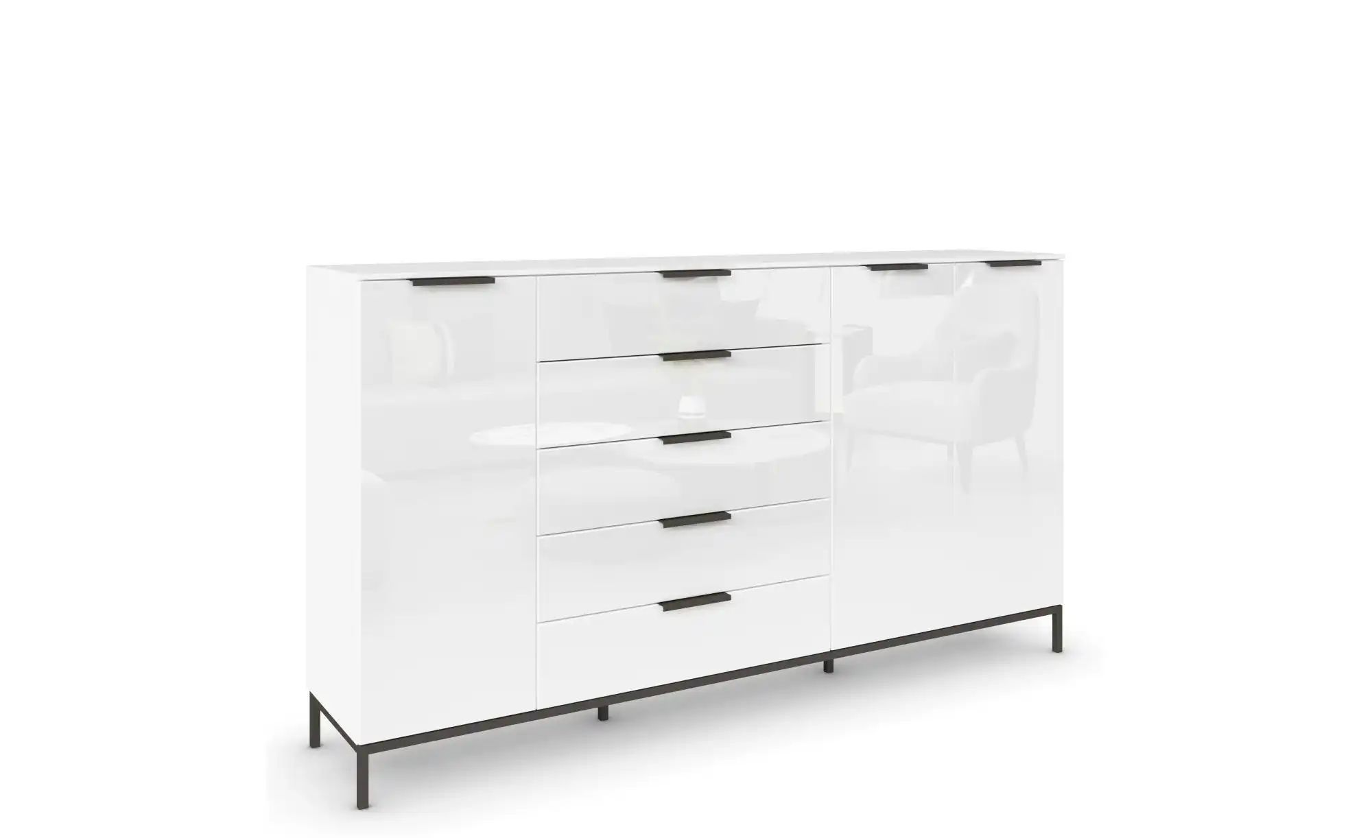 Thumbnail - Highboard  Frome ¦ weiß ¦ Maße (cm): B: 199 H: 111 Kommoden & Sideboards > Highboards - Höffner