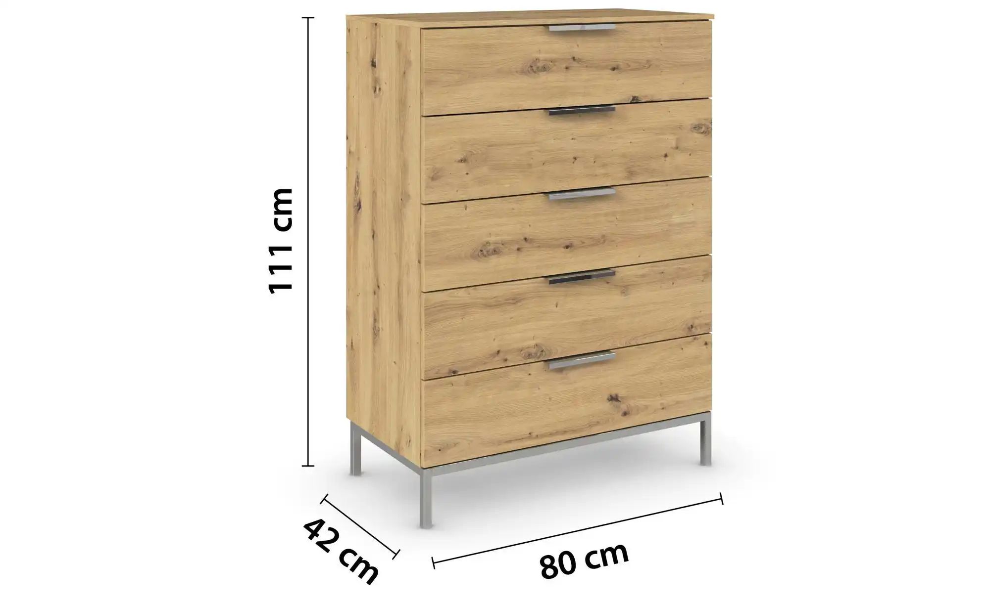 Kommode   ¦ holzfarben ¦ Maße (cm): B: 80 H: 111 Kommoden & Sideboards > Ko günstig online kaufen