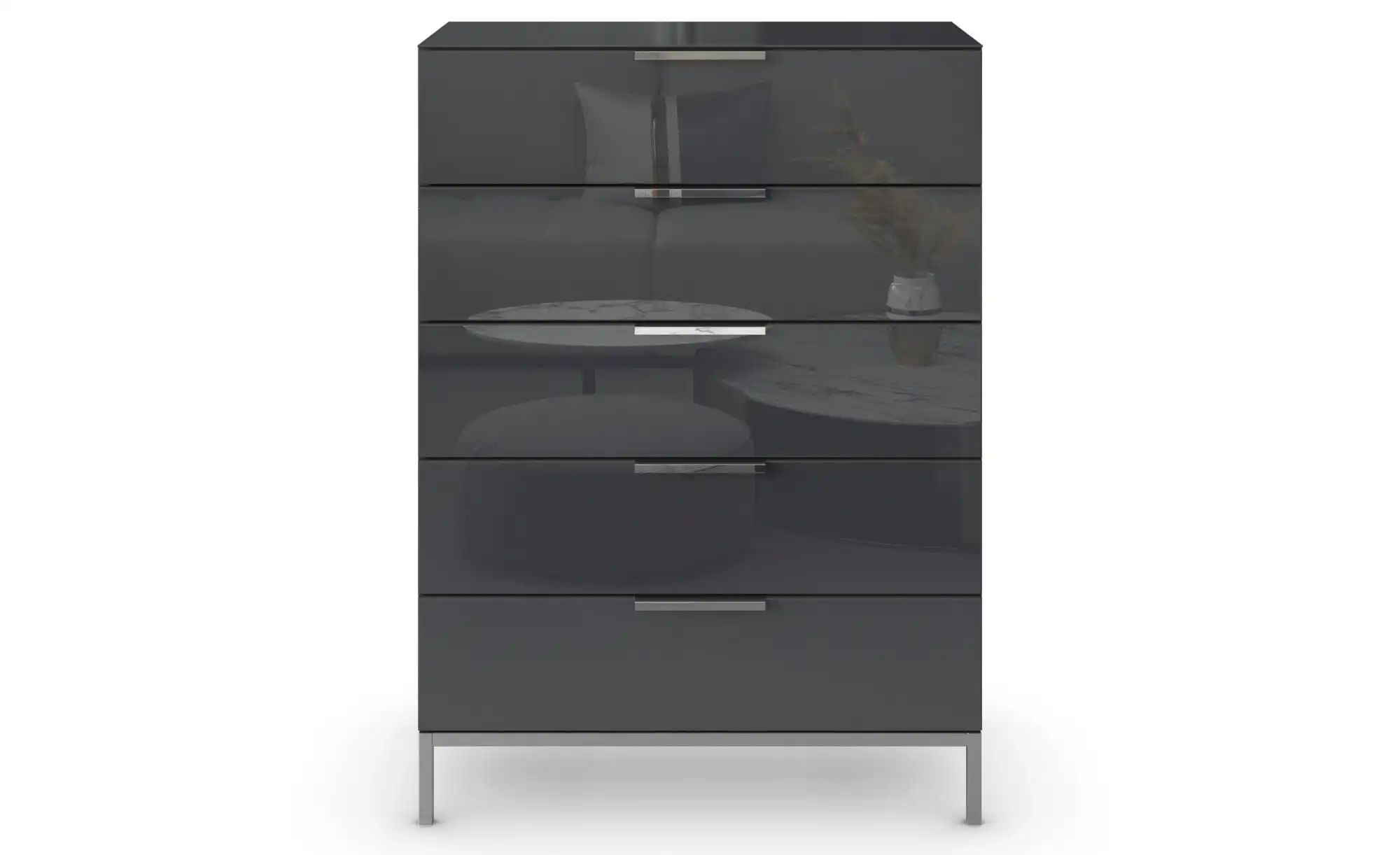 Kommode  Frome ¦ schwarz ¦ Maße (cm): B: 80 H: 110 Kommoden & Sideboards > günstig online kaufen
