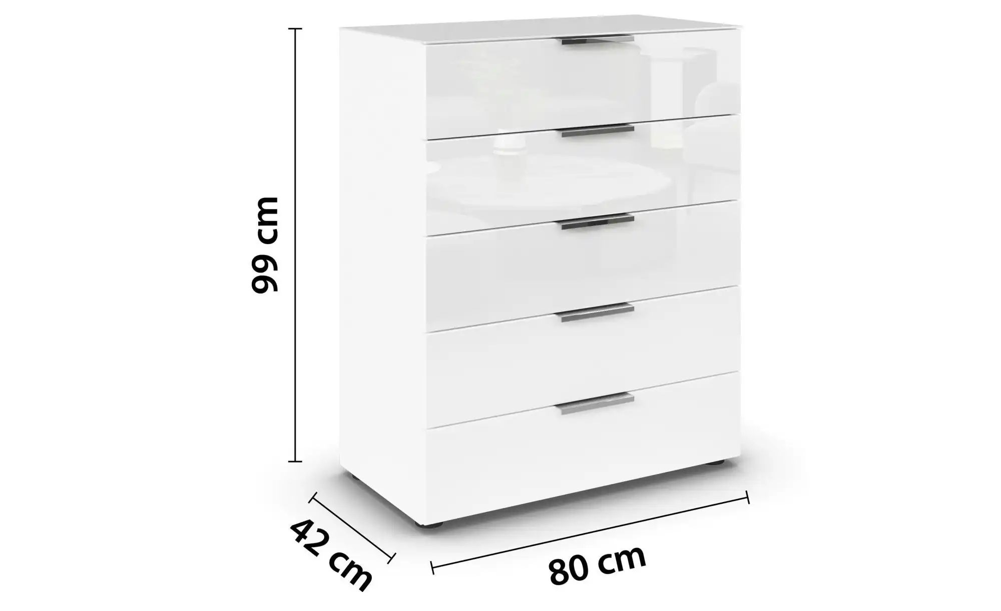 Kommode ¦ weiß ¦ Maße (cm): B: 80 H: 99 Kommoden & Sideboards > Kommoden - günstig online kaufen