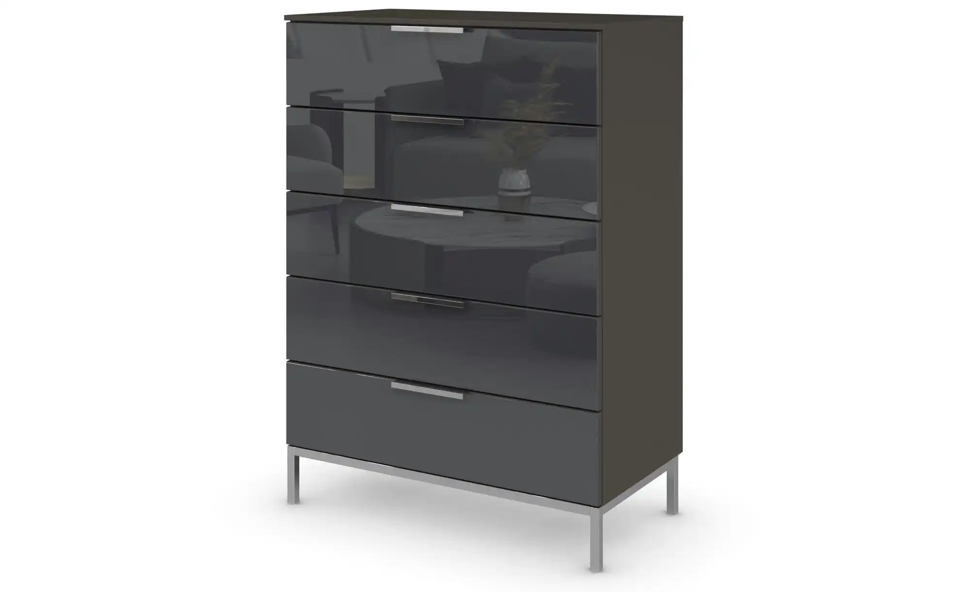 Kommode  Frome ¦ schwarz ¦ Maße (cm): B: 80 H: 111 Kommoden & Sideboards > günstig online kaufen
