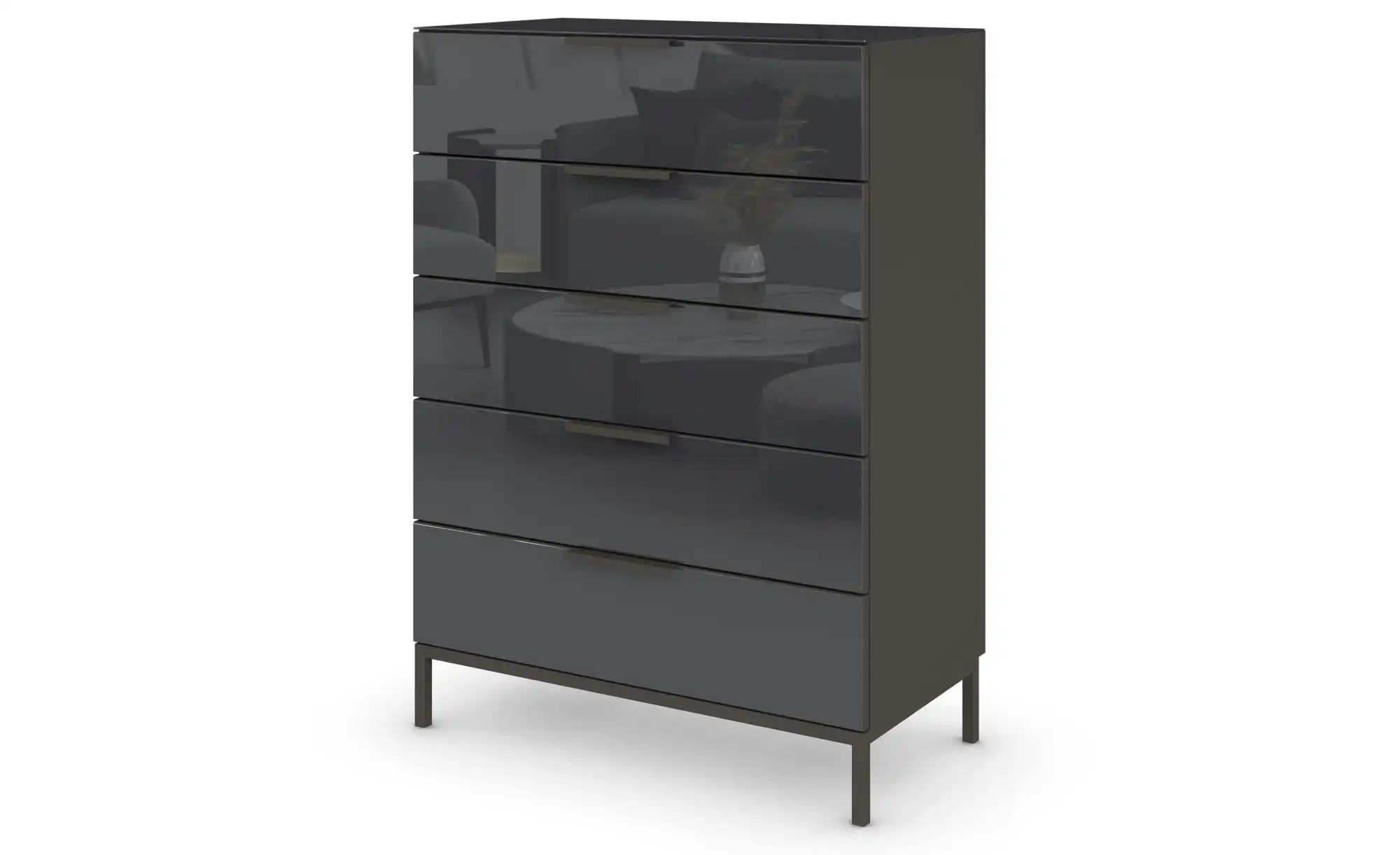 Kommode  Frome ¦ schwarz ¦ Maße (cm): B: 80 H: 110 Kommoden & Sideboards > günstig online kaufen