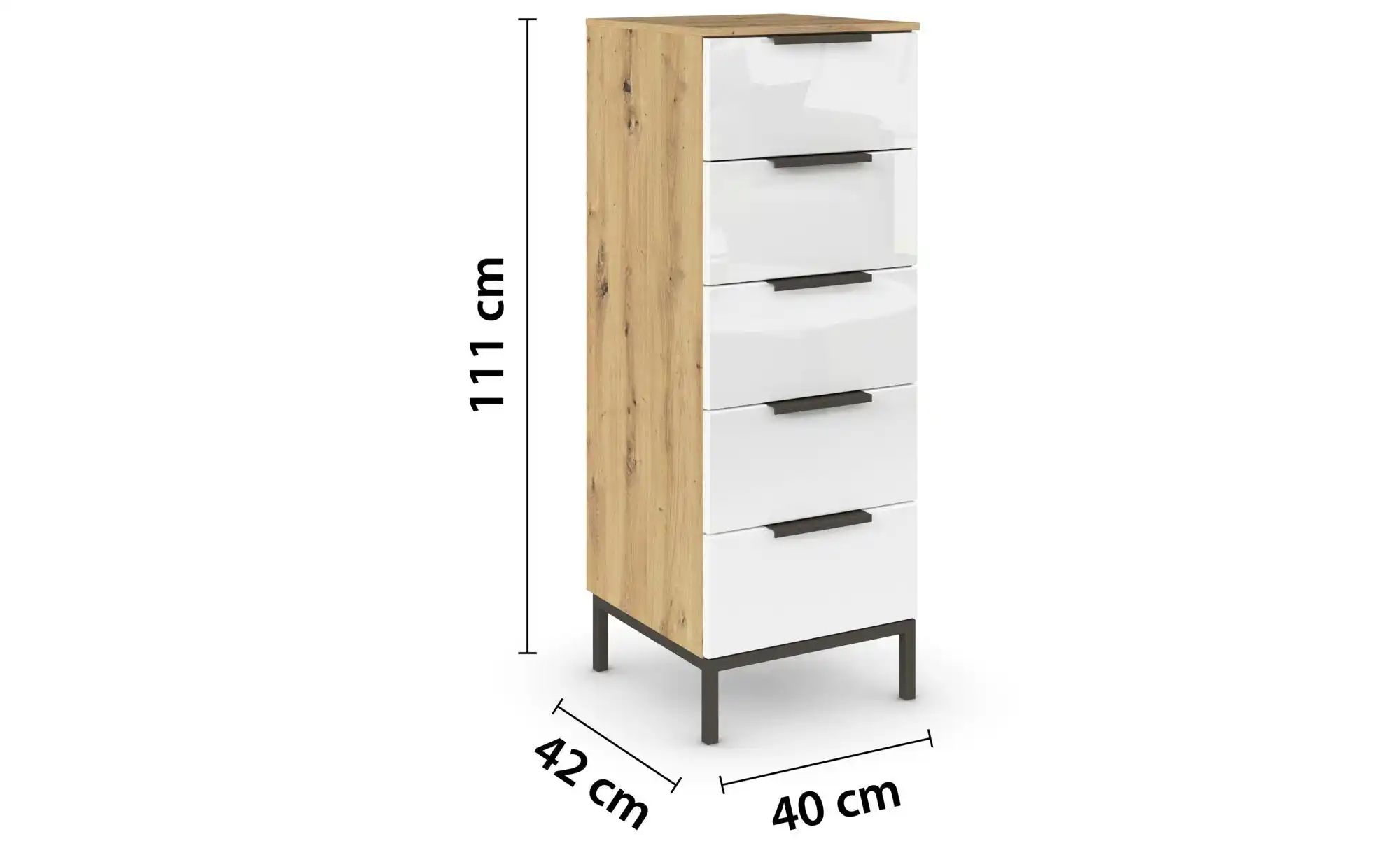 Kommode ¦ holzfarben ¦ Maße (cm): B: 40 H: 111 Kommoden & Sideboards > Komm günstig online kaufen