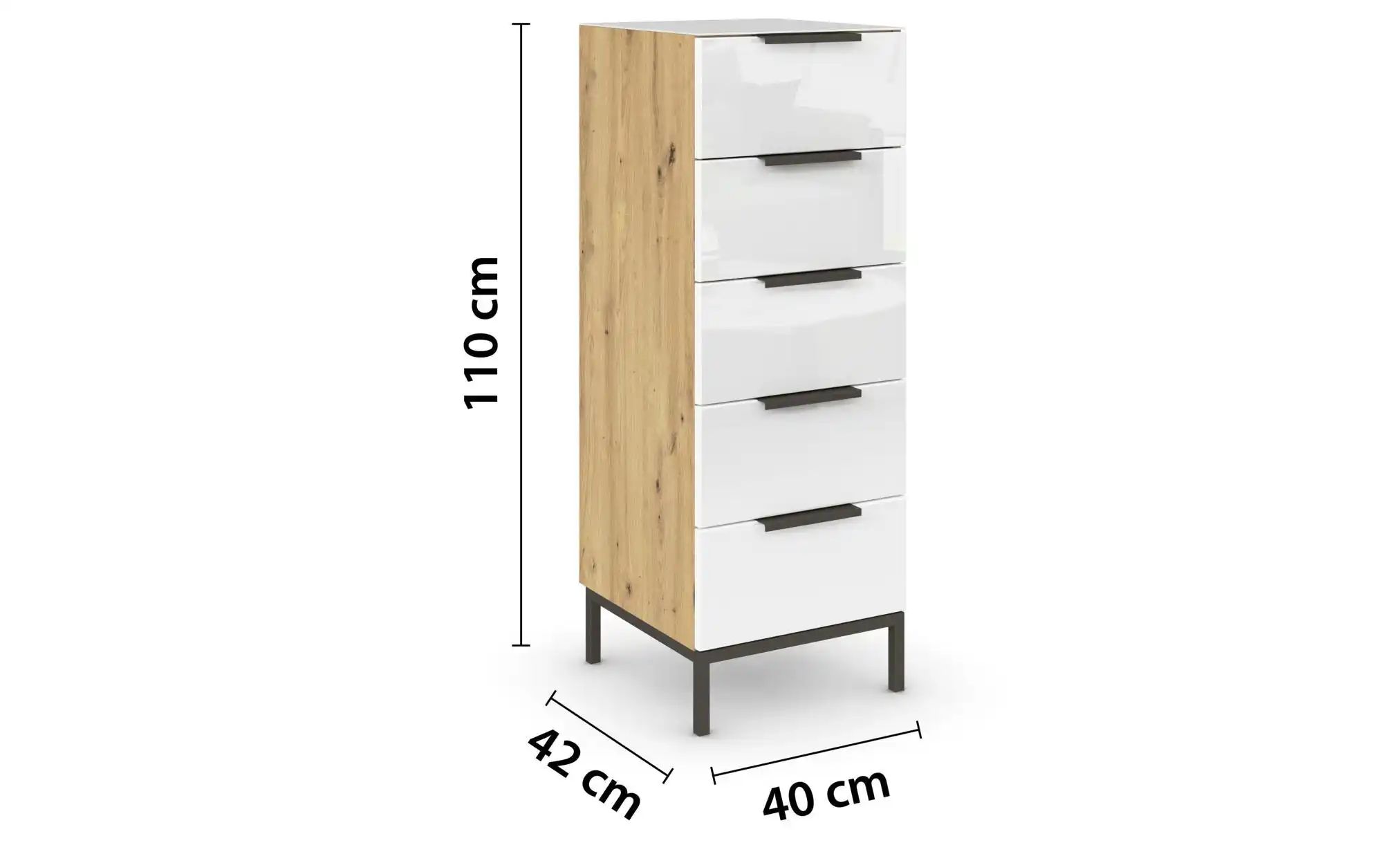 Kommode ¦ holzfarben ¦ Maße (cm): B: 40 H: 110 Kommoden & Sideboards > Komm günstig online kaufen