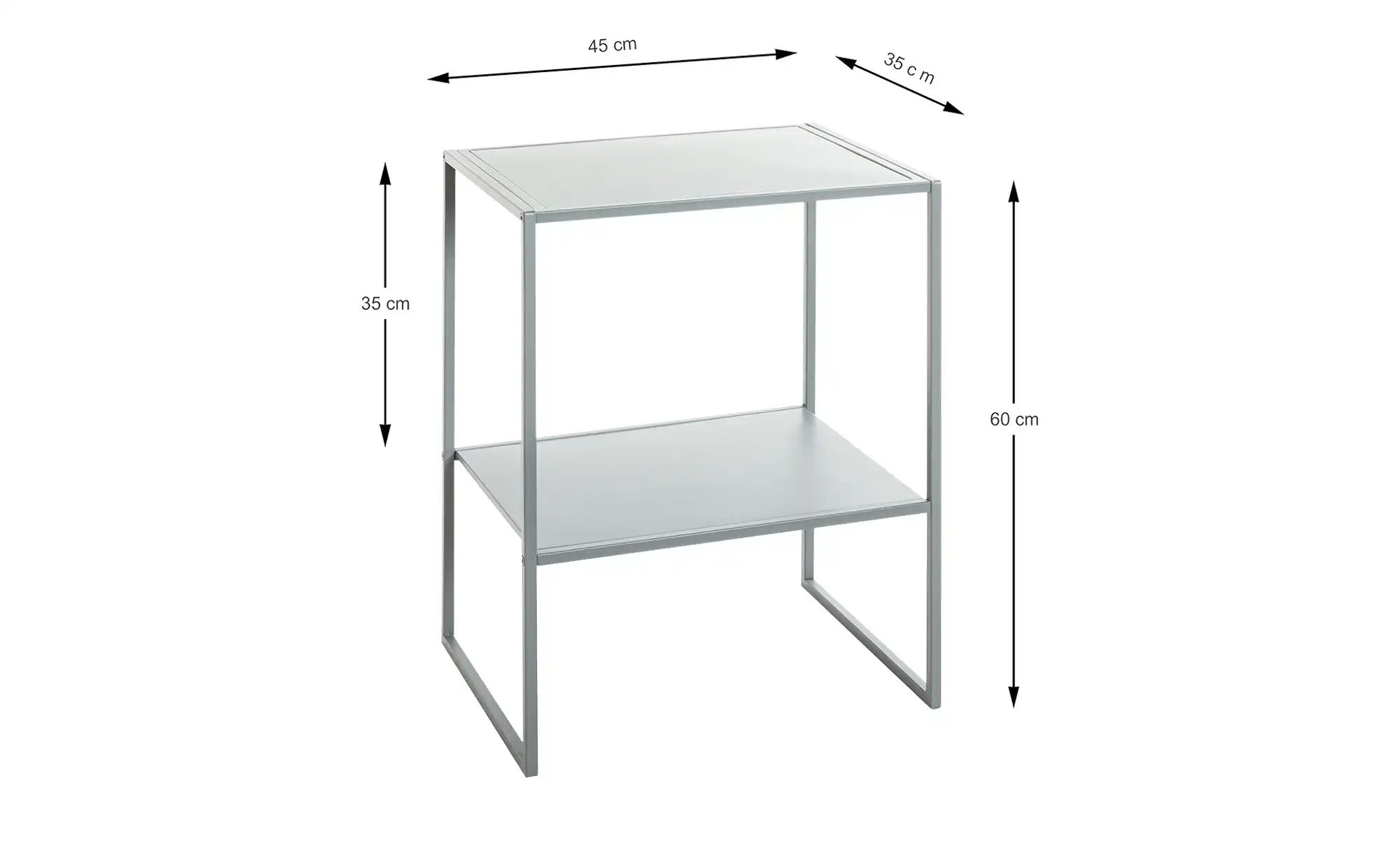 Beistelltisch  Hanau ¦ grau ¦ Maße (cm): B: 35 H: 60 Tische > Beistelltisch günstig online kaufen