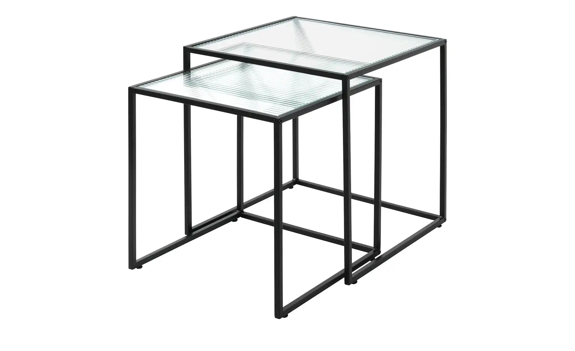 Beistelltisch 2er Set  Hanau ¦ transparent/klar ¦ Maße (cm): B: 45 H: 49 Ti günstig online kaufen