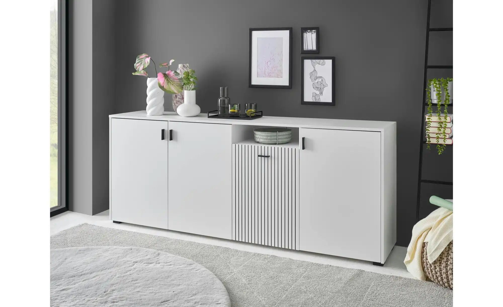 Thumbnail - Sideboard ¦ weiß ¦ Maße (cm): B: 200 H: 80 T: 42.0 Kommoden & Sideboards > Sideboards - Höffner