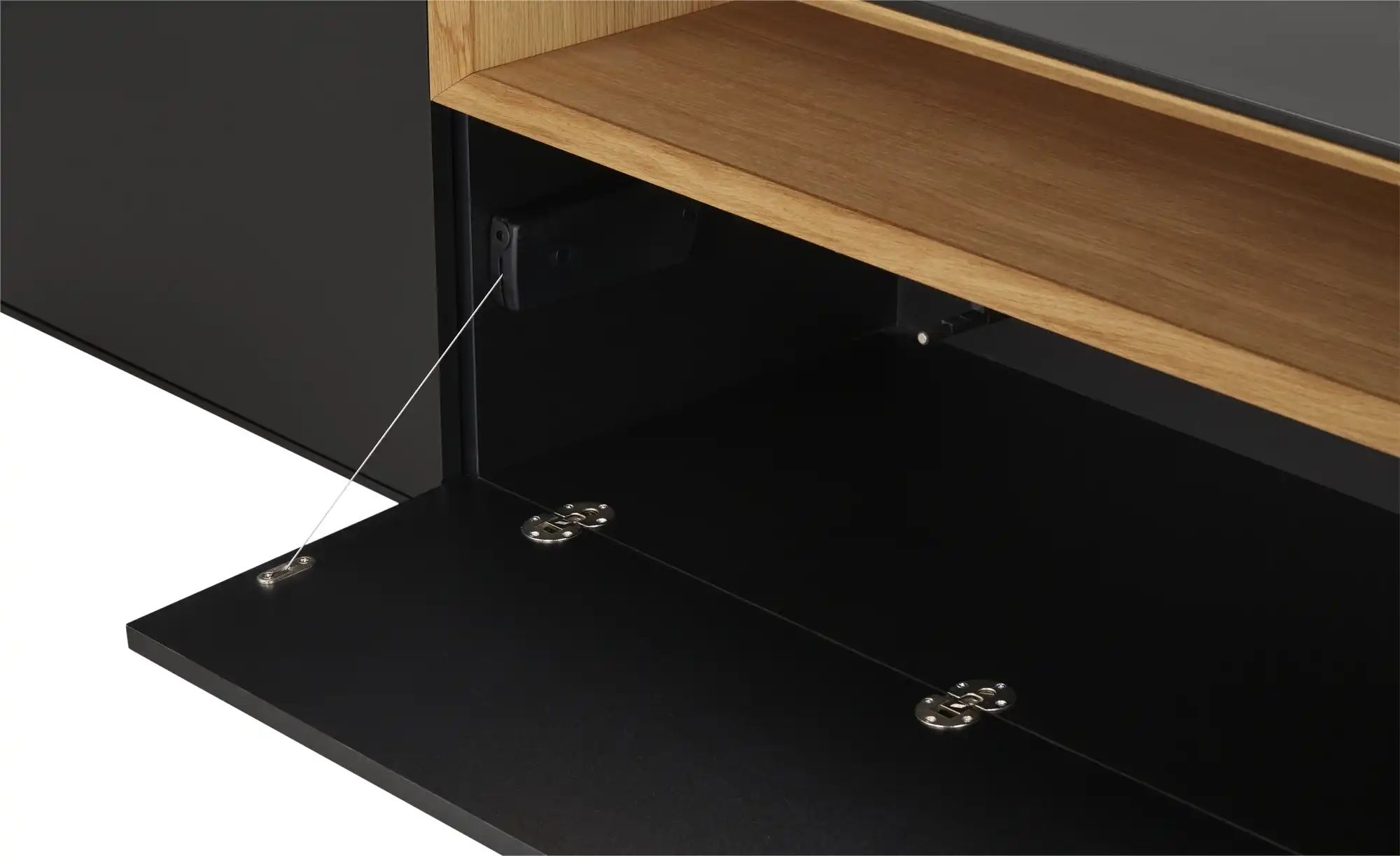 Thumbnail - sound+vision Lowboard Alpha ¦ schwarz ¦ Maße (cm): B: 236 H: 48 T: 43.0 Kommoden & Sideboards > Lowboards - Höffner
