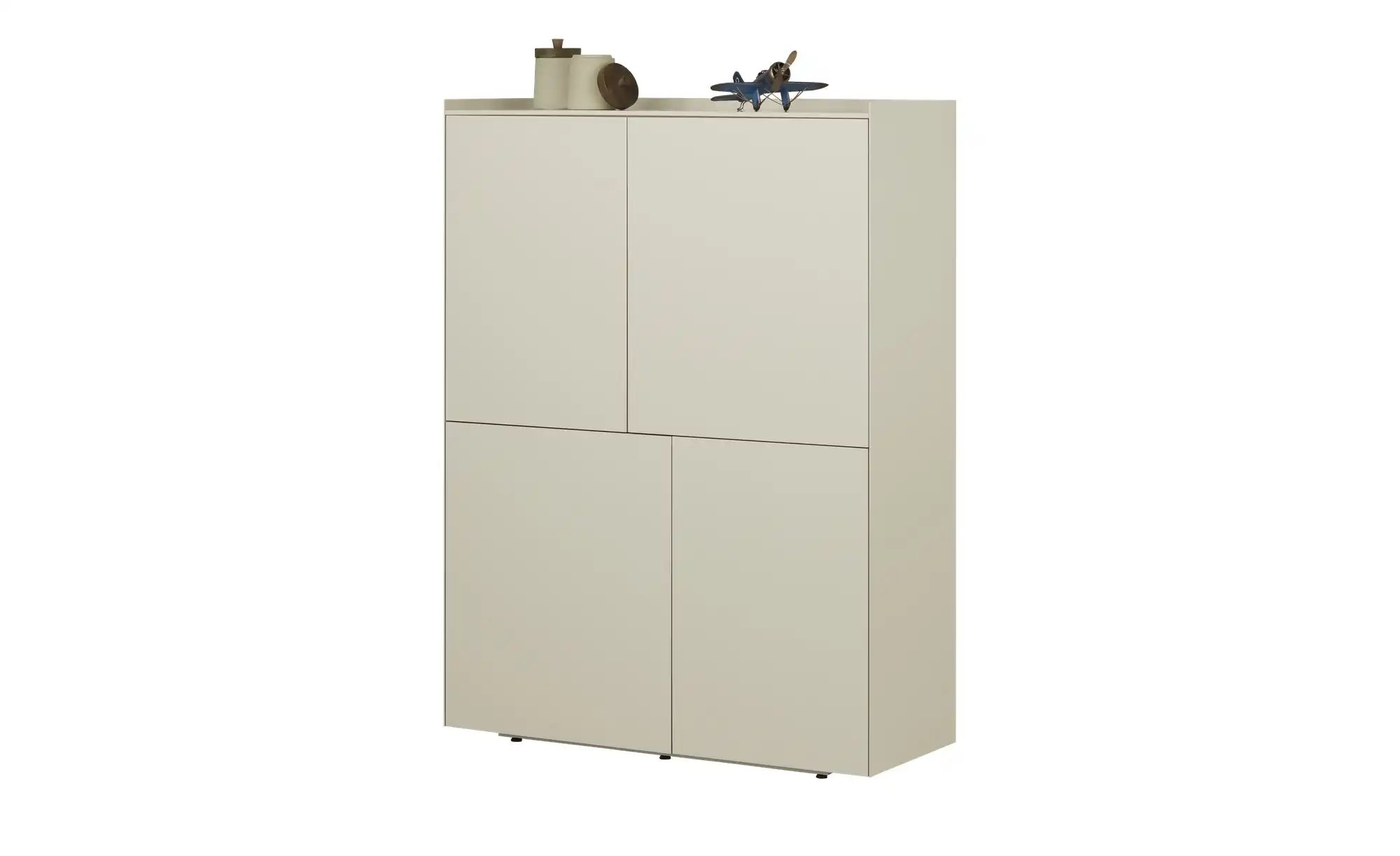 Thumbnail - sound+vision Highboard Milo ¦ beige ¦ Maße (cm): B: 110 H: 148 T: 43.0 Kommoden & Sideboards > Highboards - Höffner