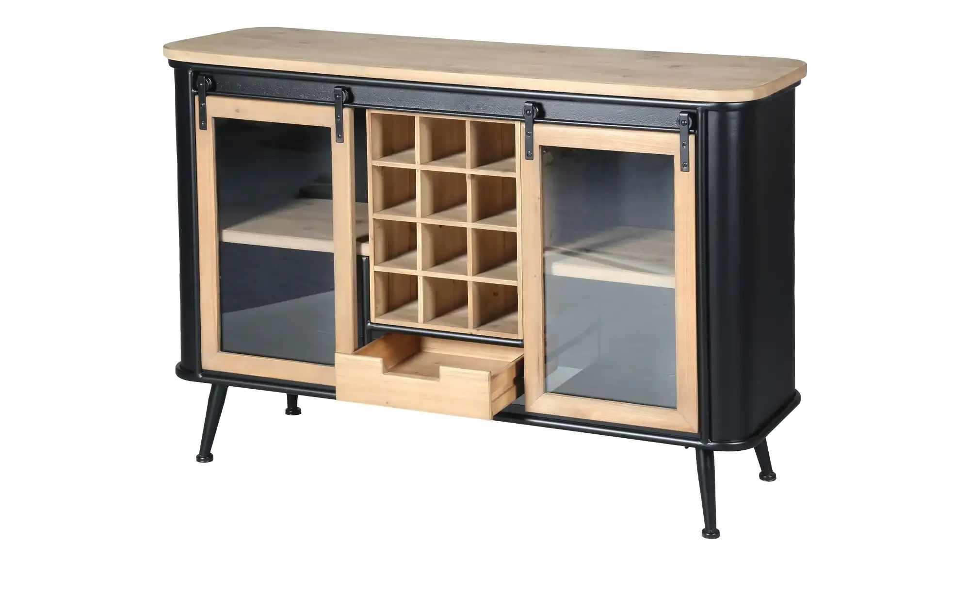 Sideboard  Imola ¦ schwarz ¦ Maße (cm): B: 119,5 H: 80,5 T: 39.5 Kommoden & günstig online kaufen