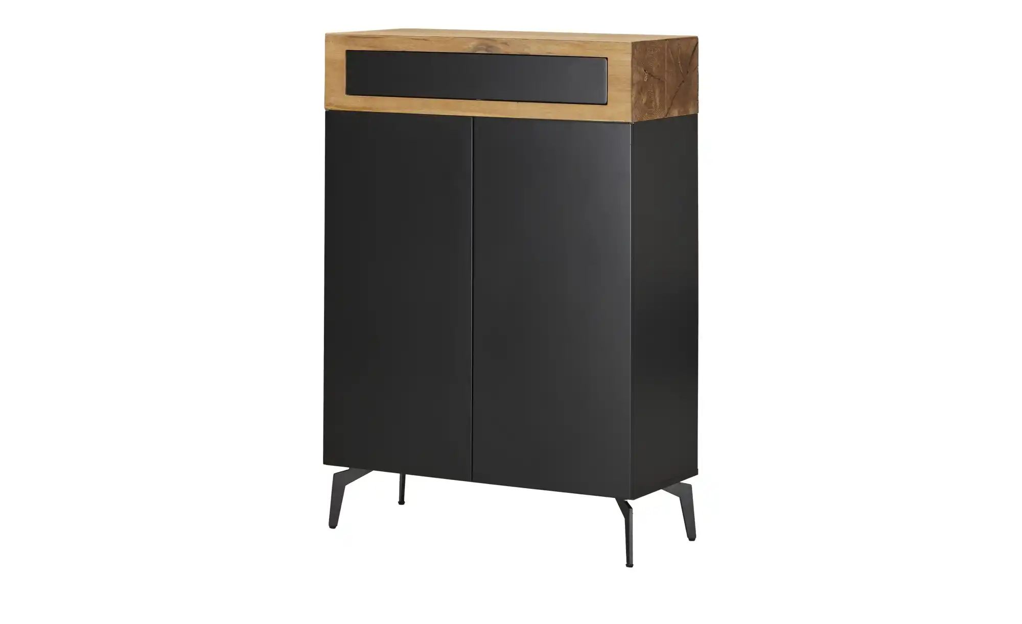 Highboard  Enego ¦ schwarz ¦ Maße (cm): B: 90 H: 130 T: 40.0 Kommoden & Sid günstig online kaufen