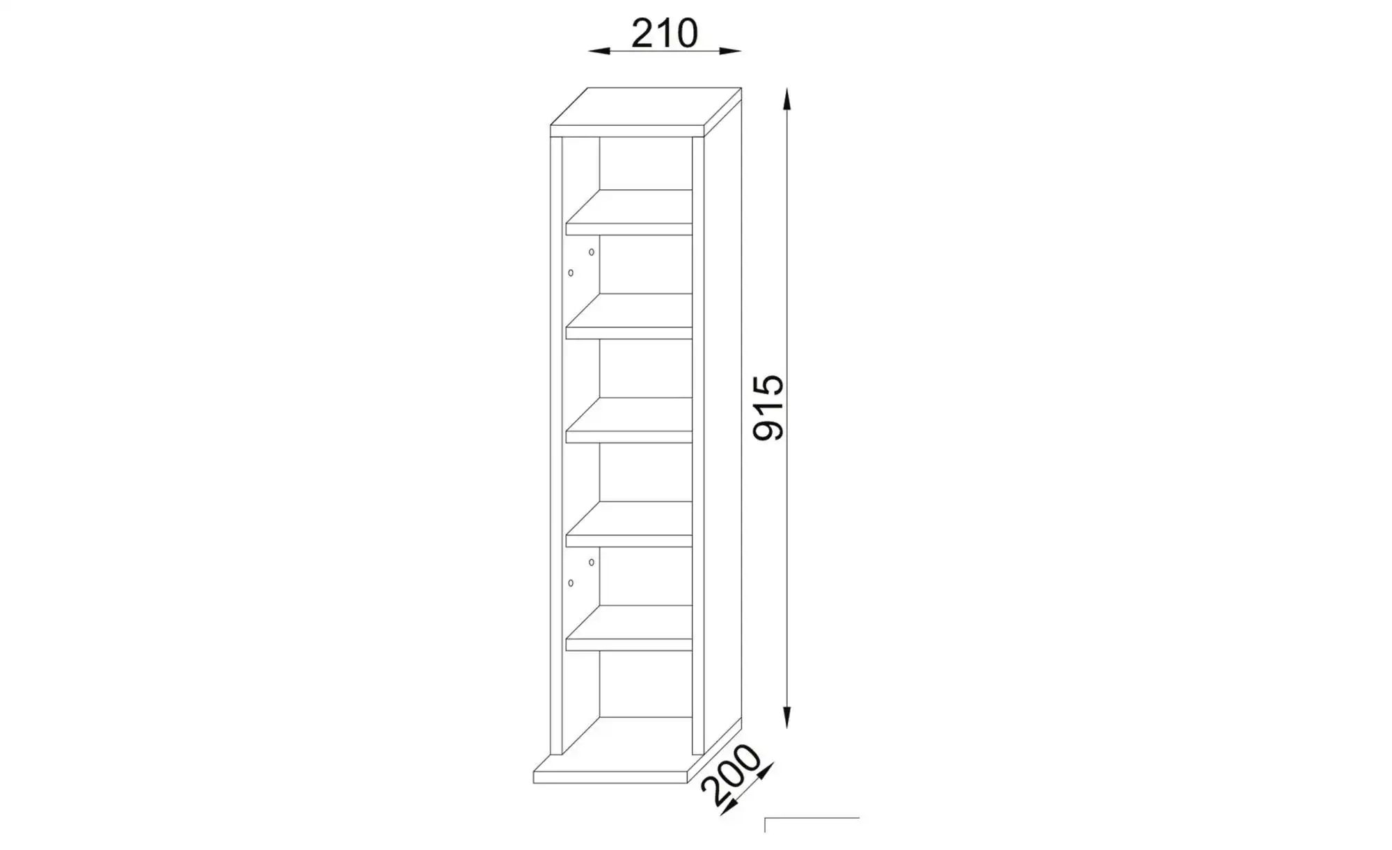 Standregal 2er-Set  Milano ¦ holzfarben ¦ Maße (cm): B: 42 H: 91,8 Regale > günstig online kaufen