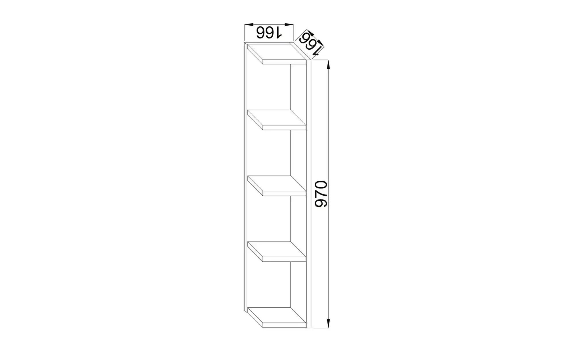 Regal  Honsa ¦ holzfarben ¦ Maße (cm): B: 16,6 H: 97 Regale > Standregale - günstig online kaufen