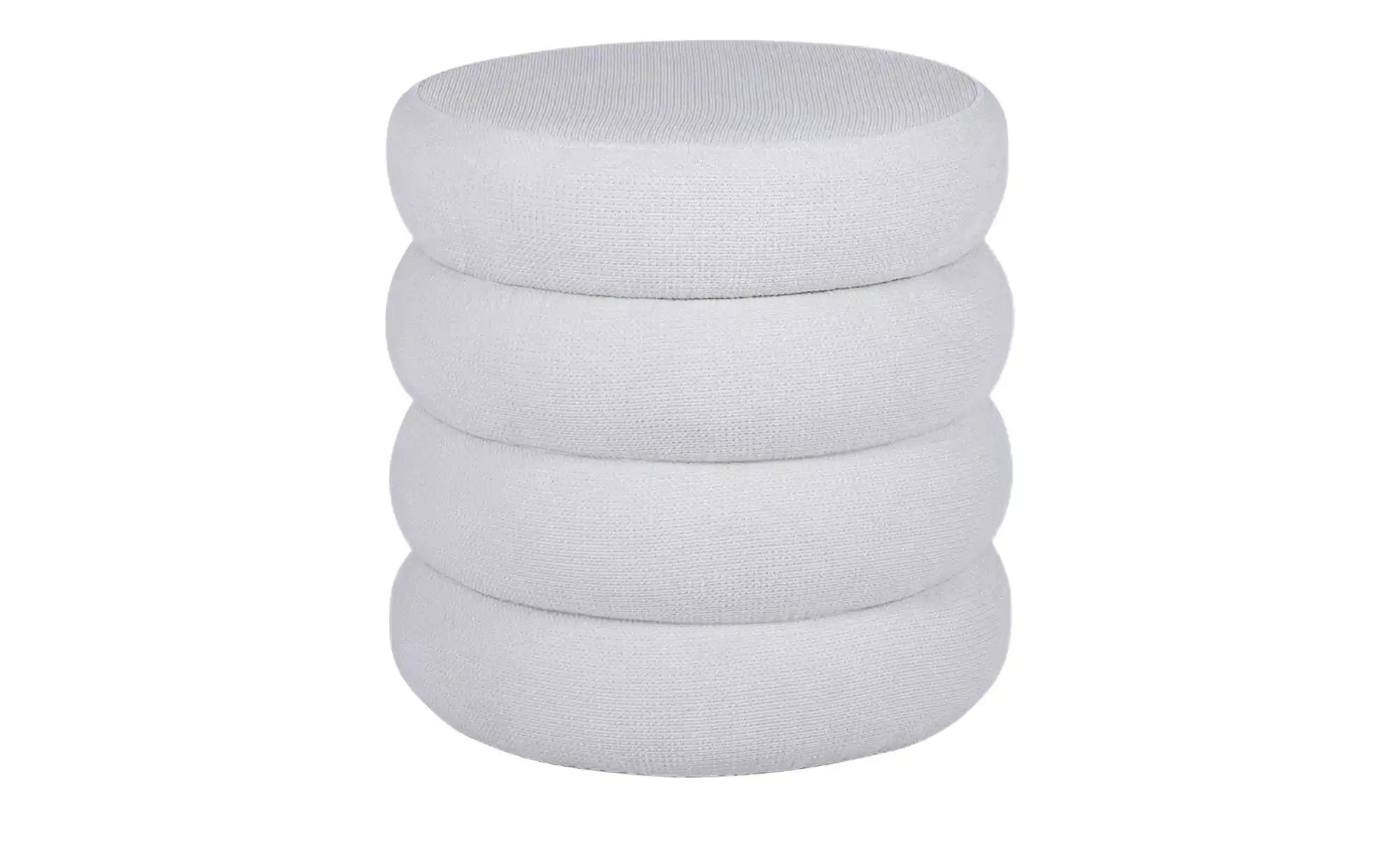 Polsterhocker  Viconovo ¦ creme ¦ Maße (cm): H: 43  Ø: 43 Polstermöbel > Ho günstig online kaufen