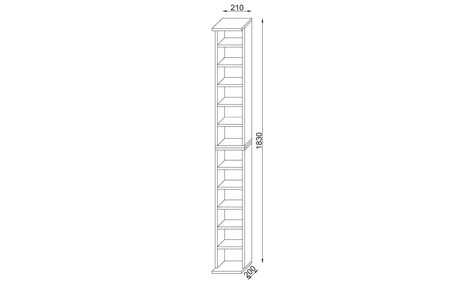 Standregal ¦ holzfarben ¦ Maße (cm): B: 21 H: 180 Regale > Standregale - Hö günstig online kaufen