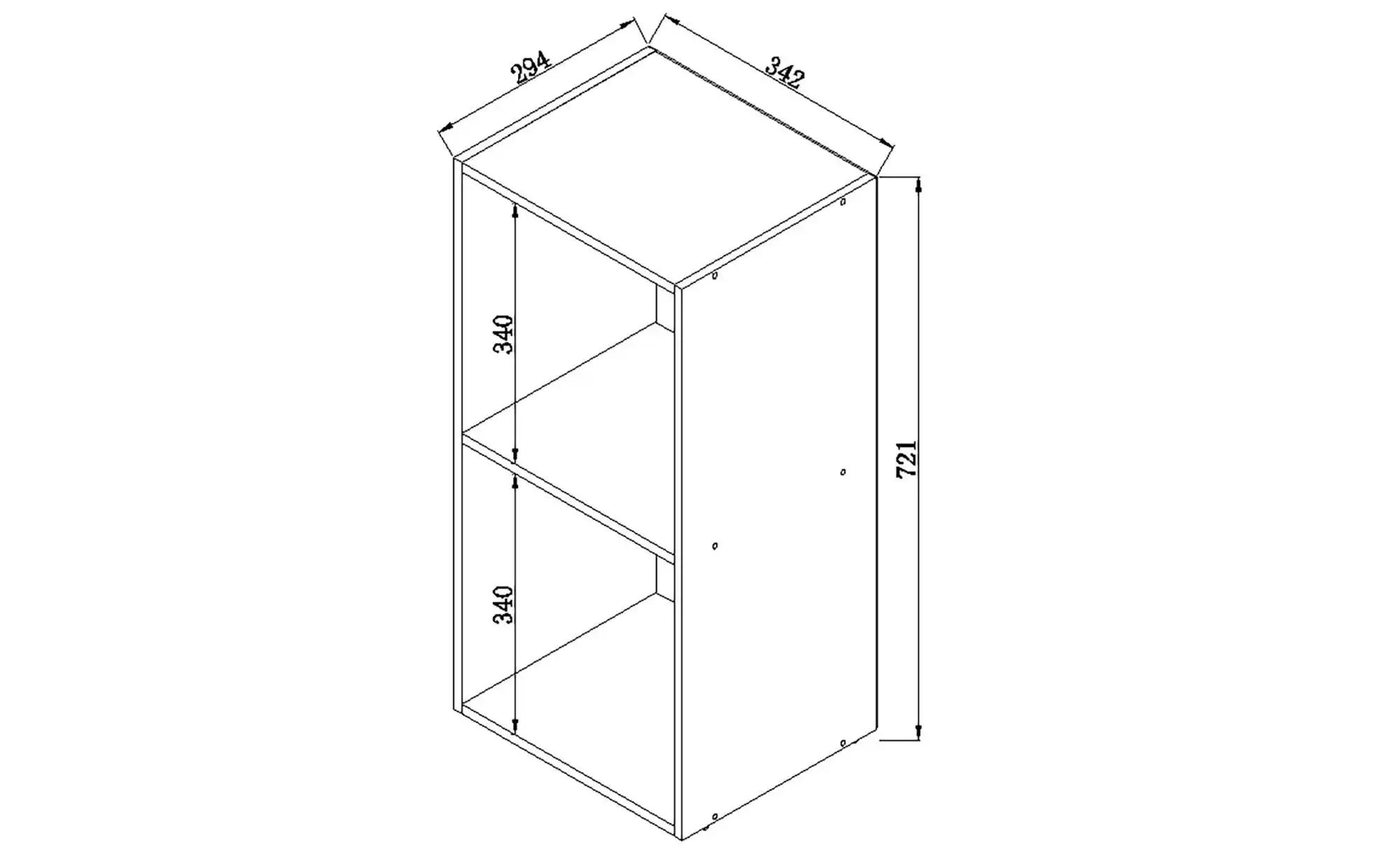 Standregal ¦ holzfarben ¦ Maße (cm): B: 34 H: 72 Regale > Standregale - Höf günstig online kaufen