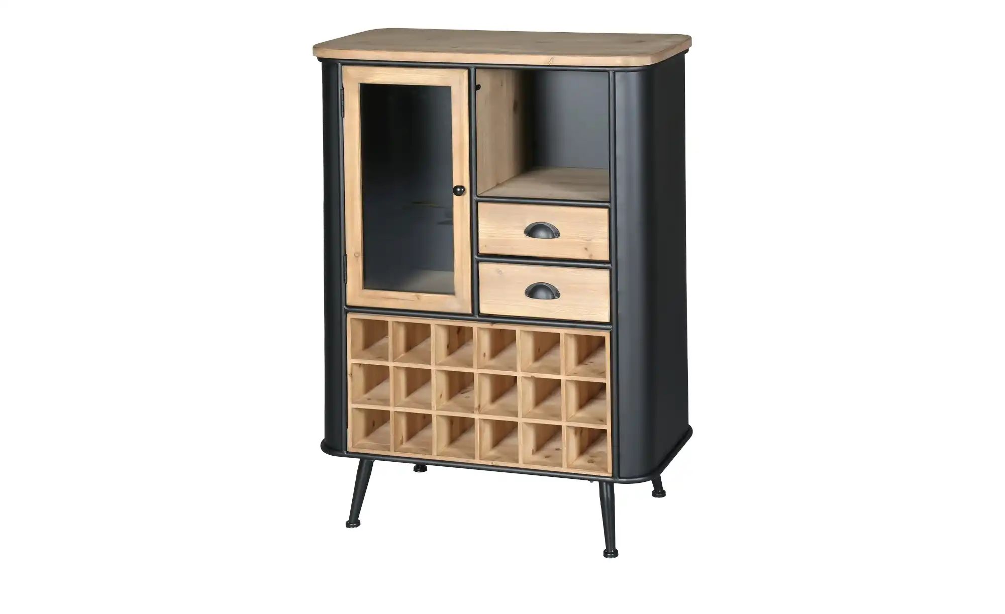Highboard  Imola ¦ schwarz ¦ Maße (cm): B: 80 H: 108 T: 40.0 Kommoden & Sid günstig online kaufen