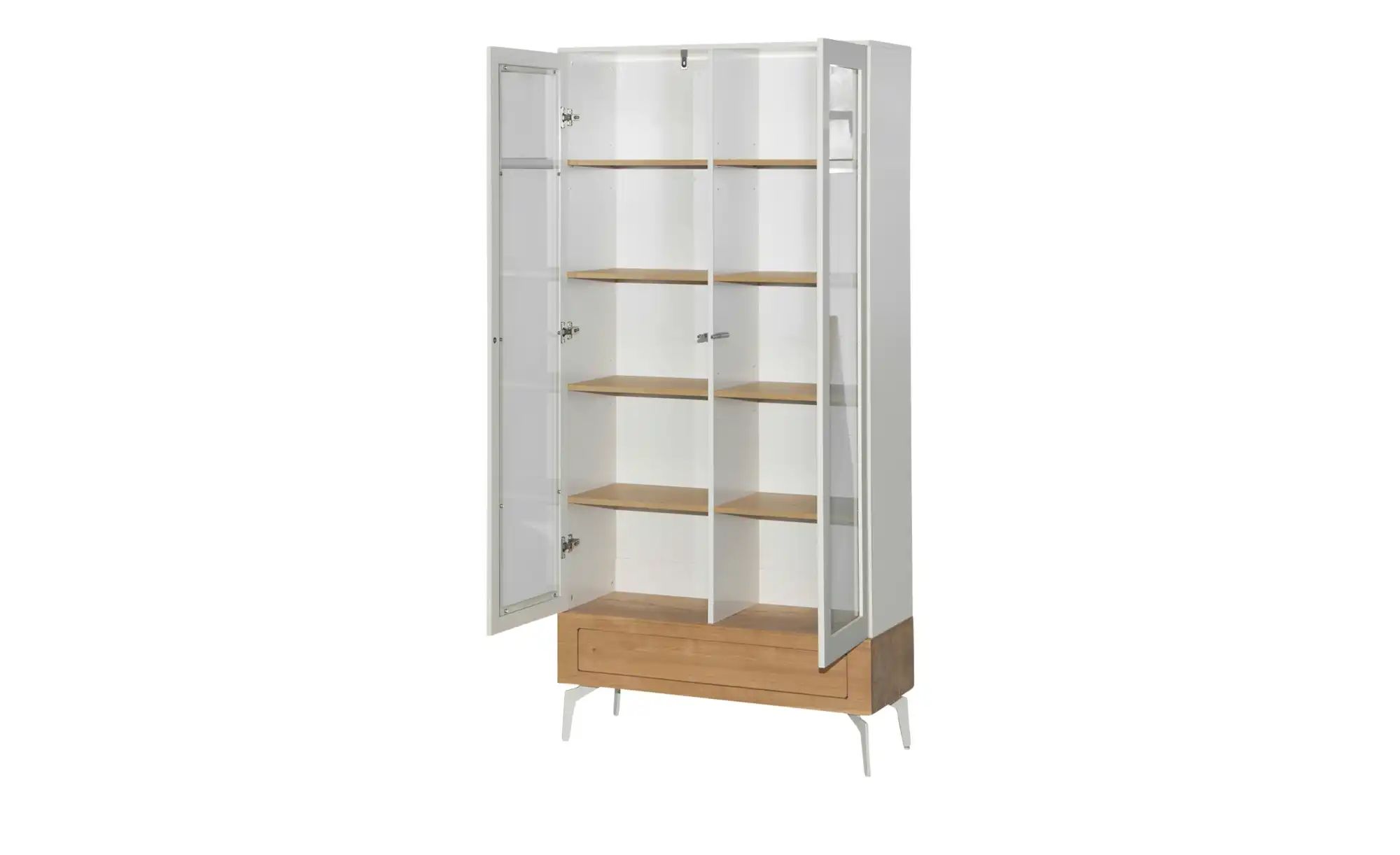 Vitrine  Enego ¦ beige ¦ Maße (cm): B: 90 H: 197 T: 40.0 Schränke > Vitrine günstig online kaufen