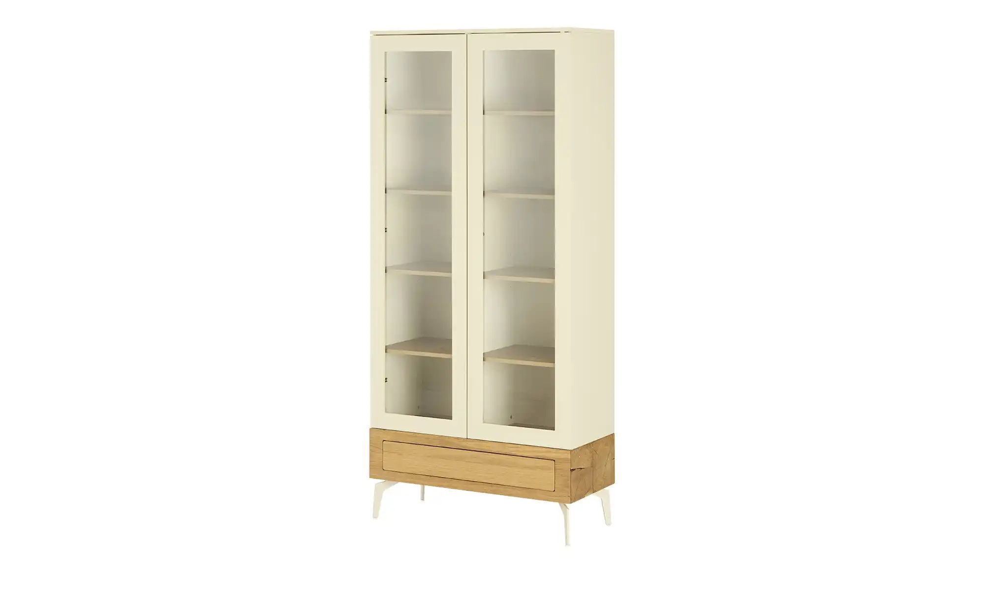 Vitrine  Enego ¦ beige ¦ Maße (cm): B: 90 H: 197 T: 40.0 Schränke > Vitrine günstig online kaufen