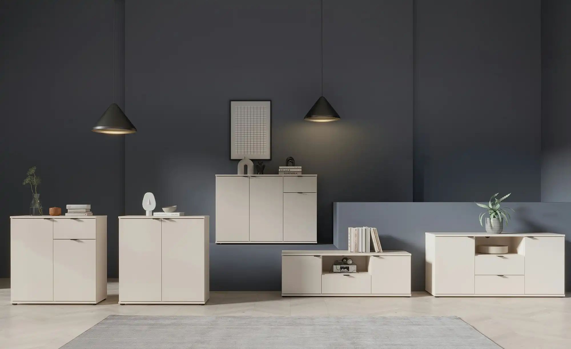 Thumbnail - TV-Lowboard Gannano ¦ creme ¦ Maße (cm): B: 129,8 H: 63,1 T: 41.3 Kommoden & Sideboards > Lowboards - Höffner