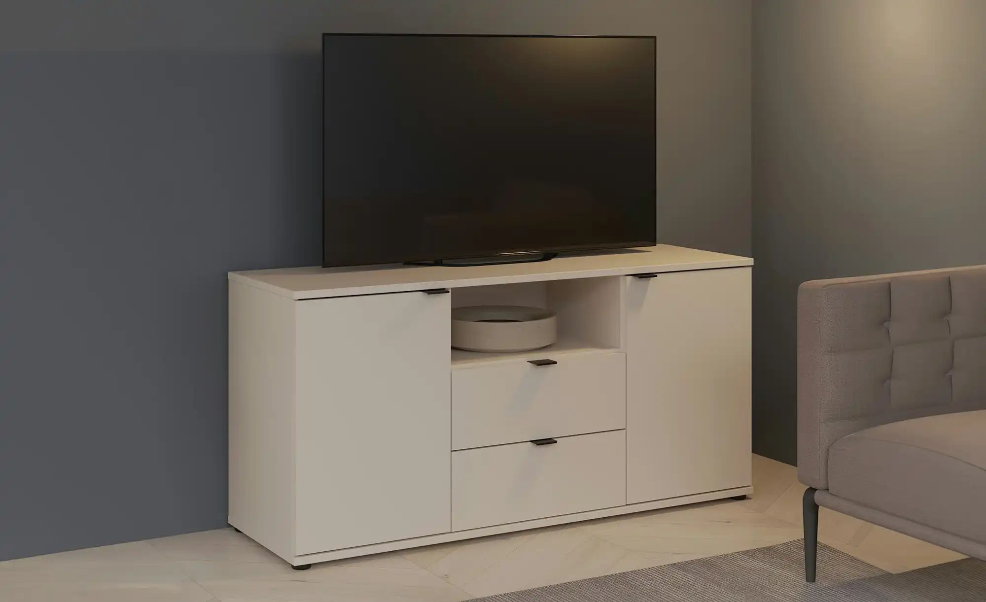 Thumbnail - TV-Lowboard Gannano ¦ creme ¦ Maße (cm): B: 129,8 H: 63,1 T: 41.3 Kommoden & Sideboards > Lowboards - Höffner