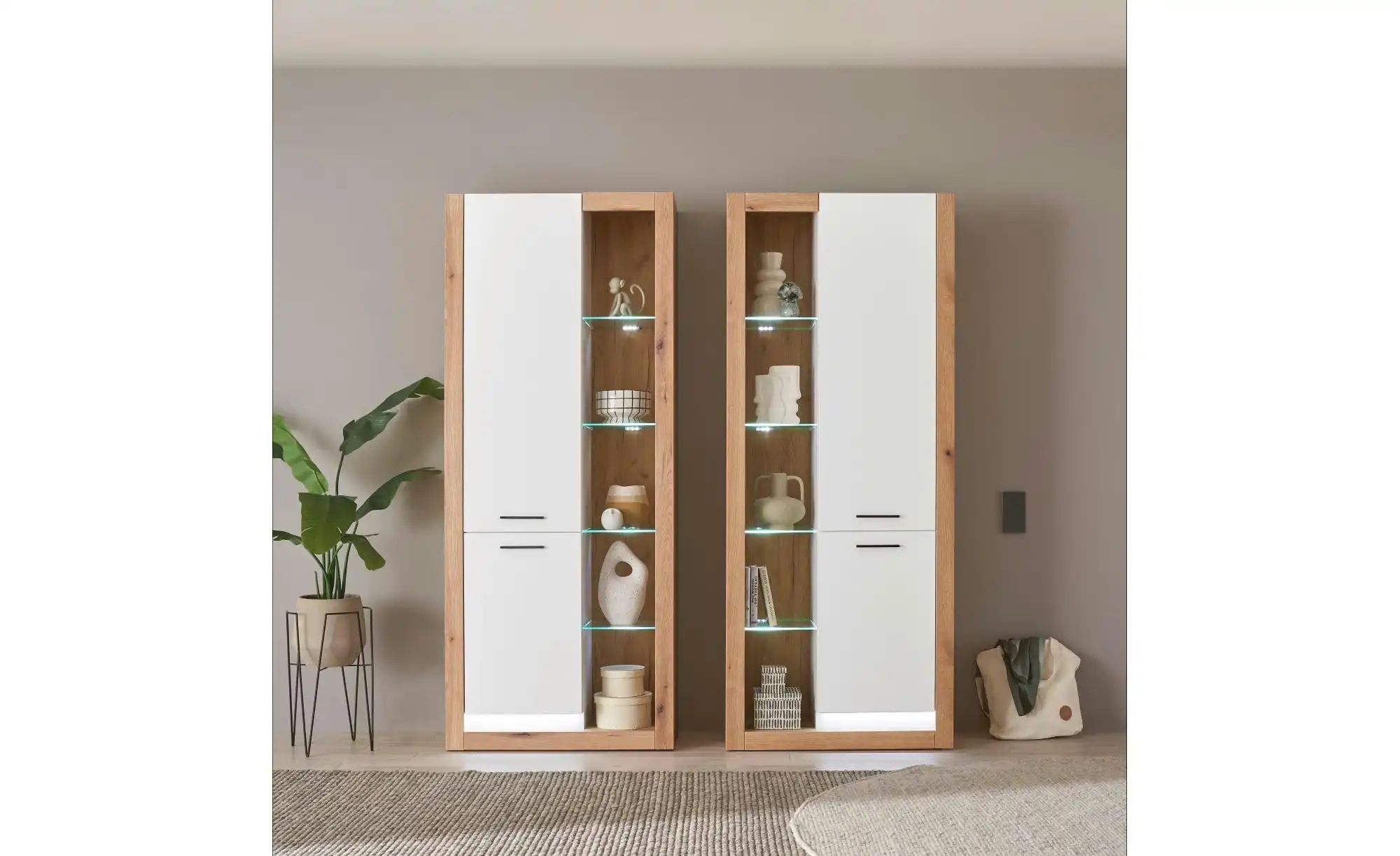 Thumbnail - Vitrine  Busso ¦ braun ¦ Maße (cm): B: 80 H: 195 T: 37.0 Schränke > Vitrinen - Höffner