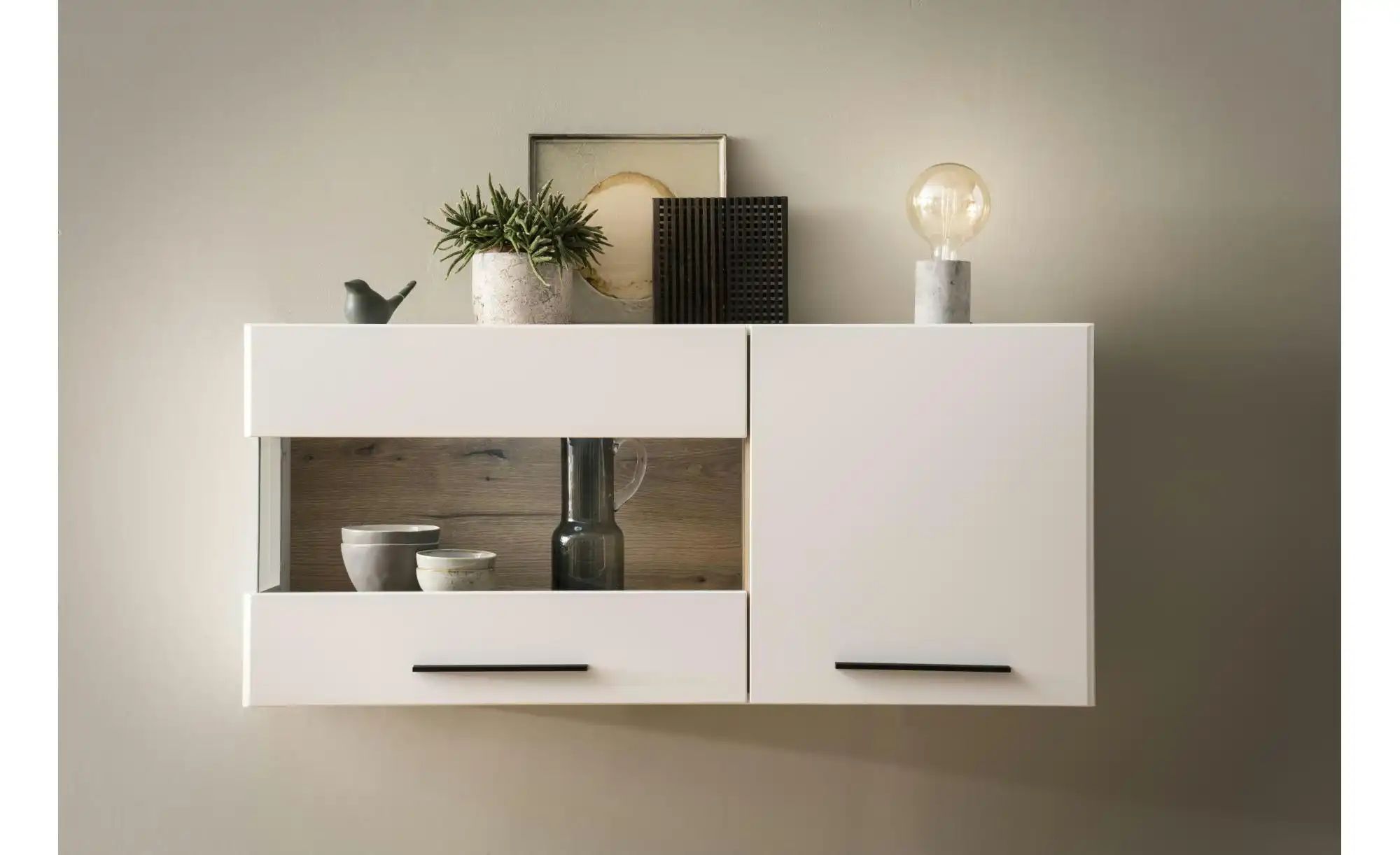 Thumbnail - Hängevitrine Sines ¦ weiß ¦ Maße (cm): B: 120 H: 54 T: 35.0 Schränke > Hängeschränke - Höffner