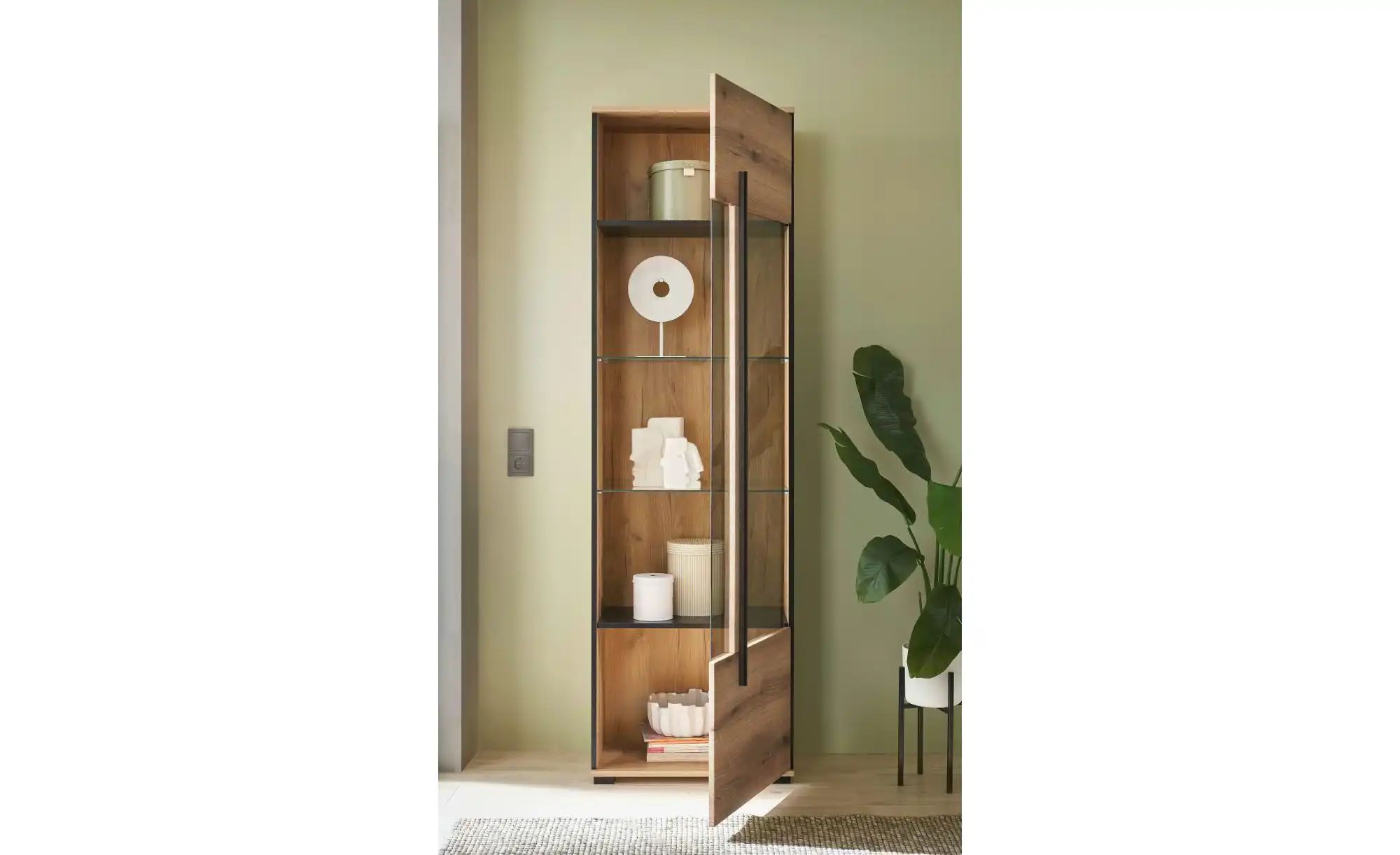 Thumbnail - Vitrine  Cantara ¦ braun ¦ Maße (cm): B: 60 H: 200 T: 37.0 Schränke > Vitrinen - Höffner