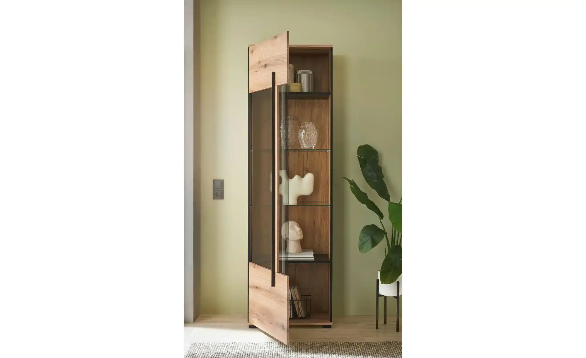 Thumbnail - Vitrine  Cantara ¦ braun ¦ Maße (cm): B: 60 H: 200 T: 37.0 Schränke > Vitrinen - Höffner