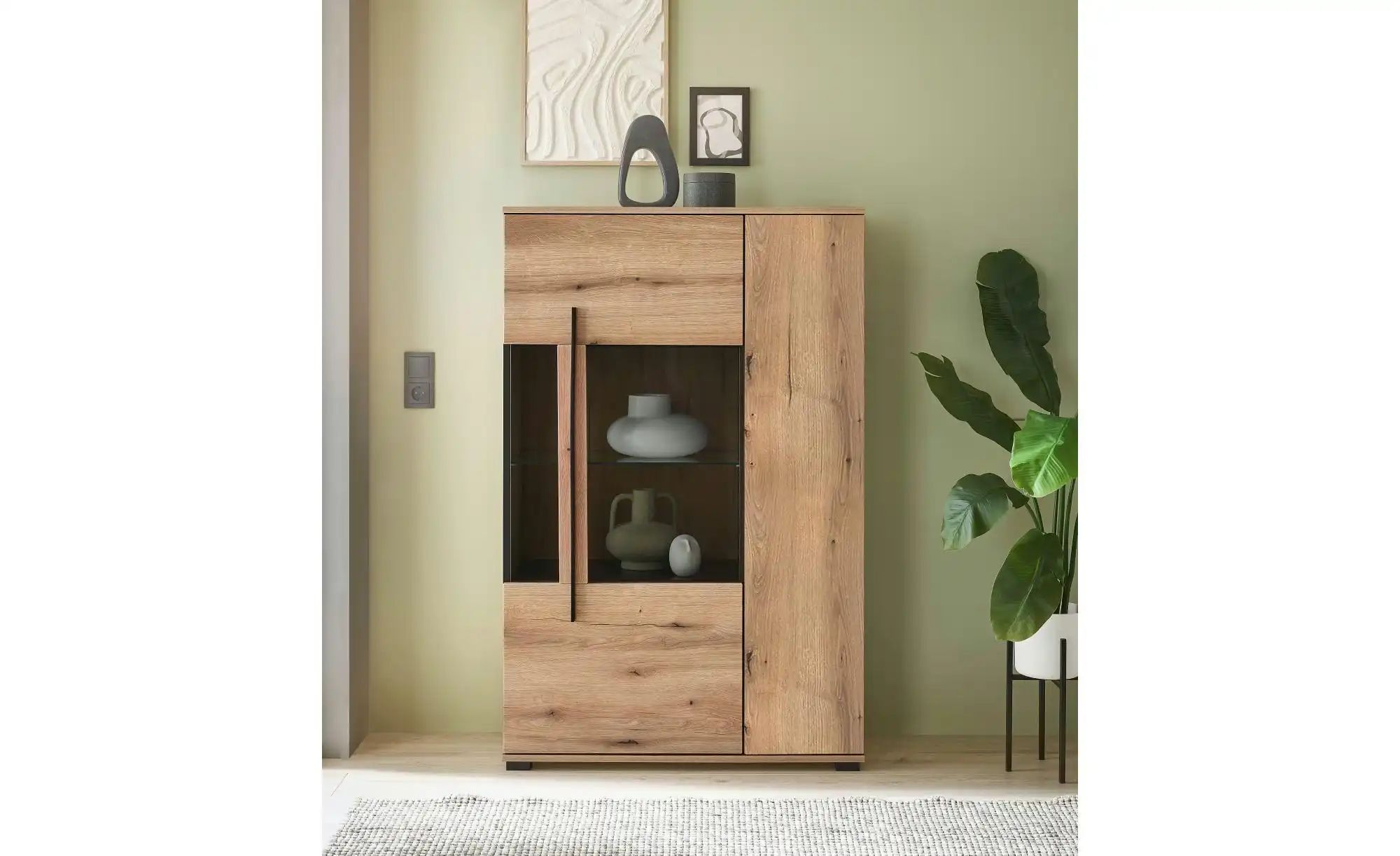 Thumbnail - Vitrine Caprioli ¦ braun ¦ Maße (cm): B: 90 H: 140 T: 37.0 Schränke > Vitrinen - Höffner