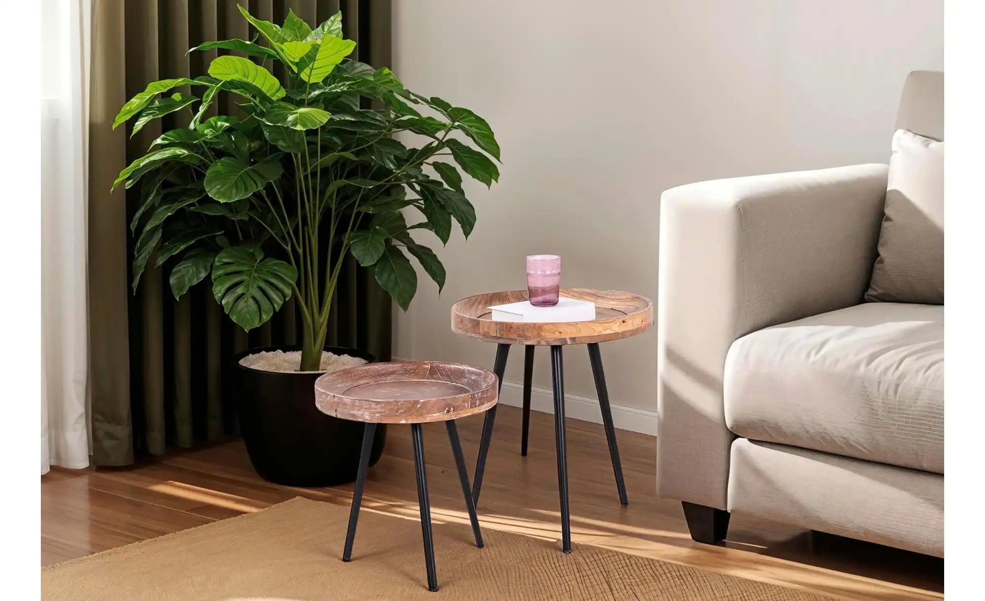 Beistelltisch einzelnd Ava ¦ braun ¦ Maße (cm): B: 45 H: 50 Tische > Beiste günstig online kaufen