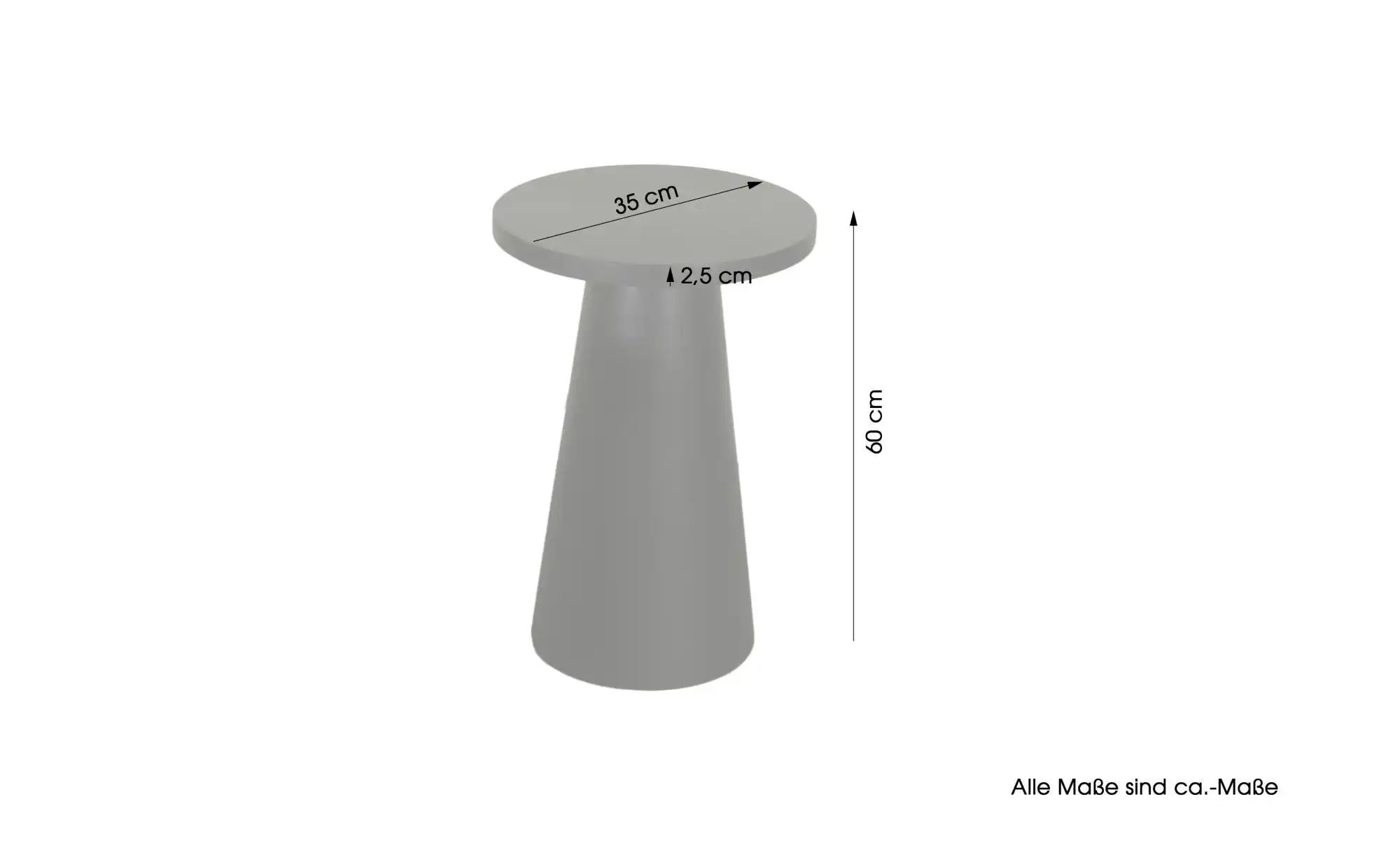 Beistelltisch  Cone ¦ schwarz ¦ Maße (cm): B: 35 H: 60 Tische > Beistelltis günstig online kaufen