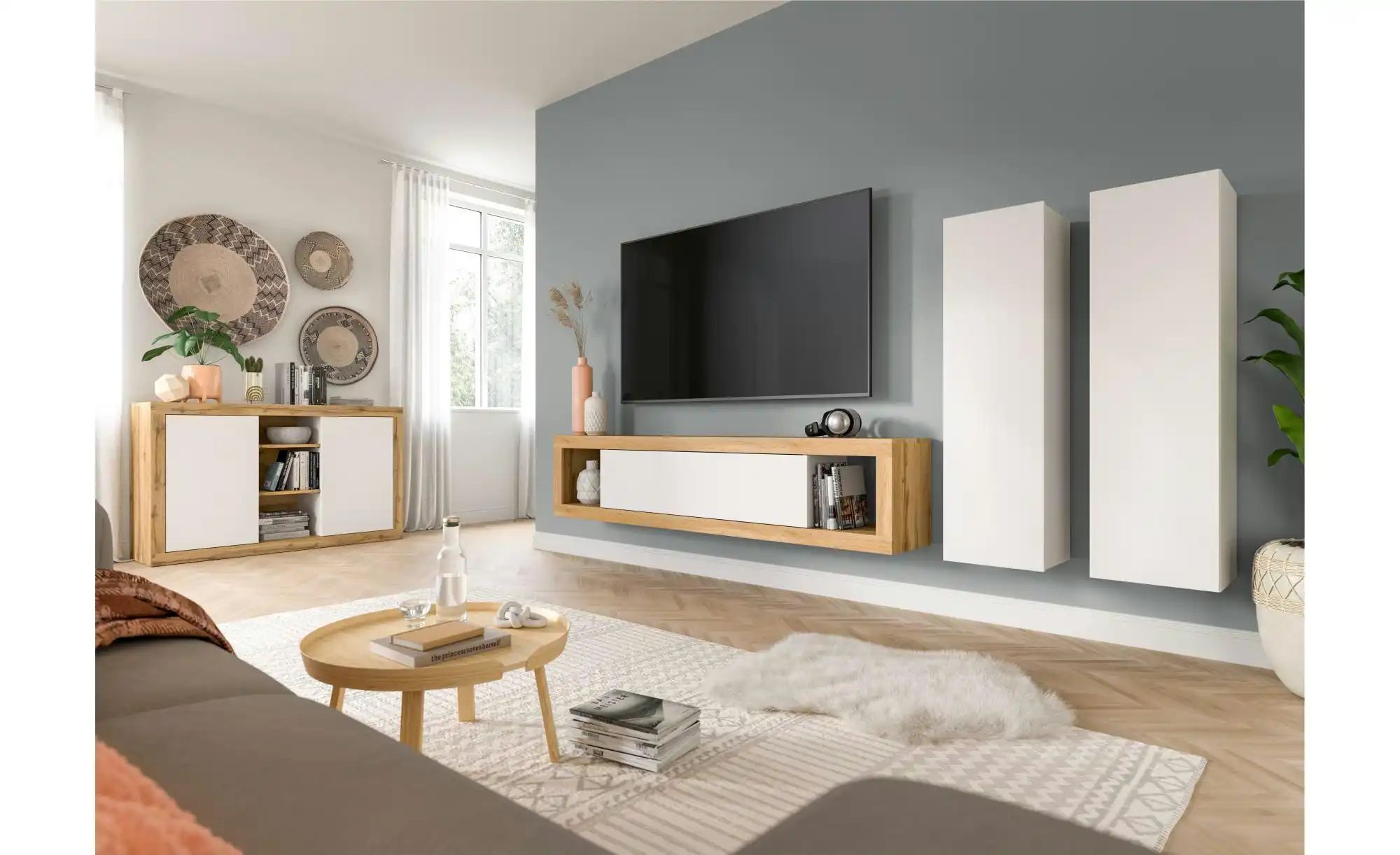 Sideboard  Moja ¦ holzfarben ¦ Maße (cm): B: 80 H: 130 Kommoden & Sideboard günstig online kaufen